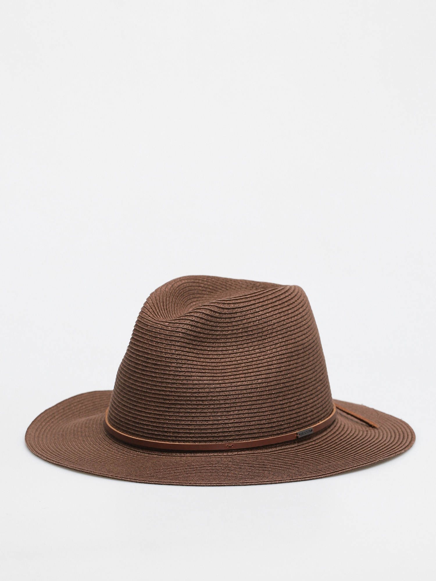 Klobouk Brixton Wesley Straw Packable Fedora (dark brown)