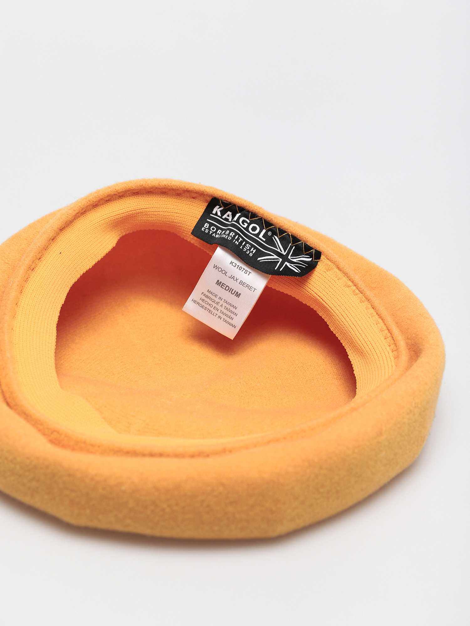 Klobouk s kšiltem Kangol Wool Jax Beret (warm apricot)
