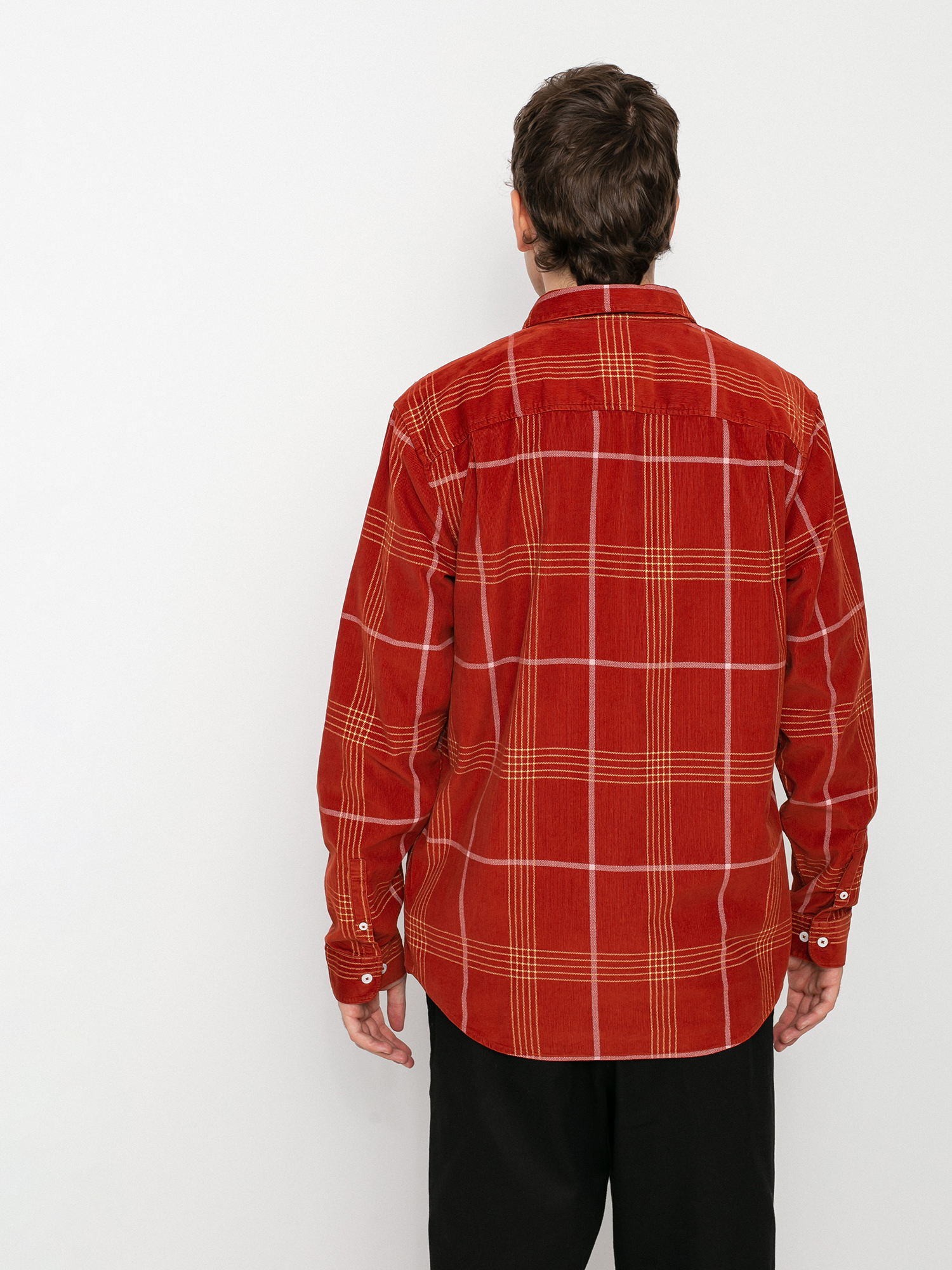 Košile RVCA Blues Walk Cord Ls (brick red)