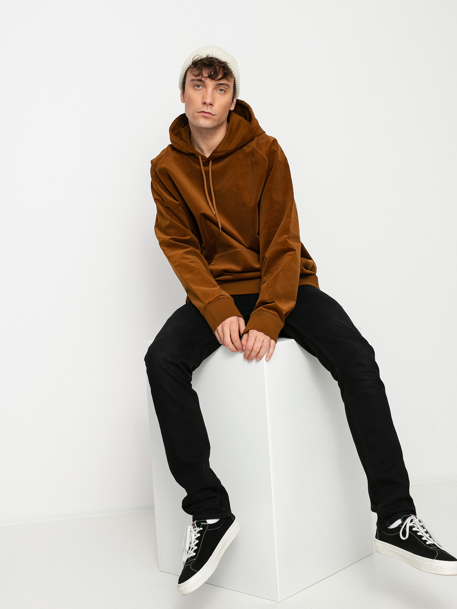 Mikina s kapucí Carhartt WIP Cord HD (tawny/gold)