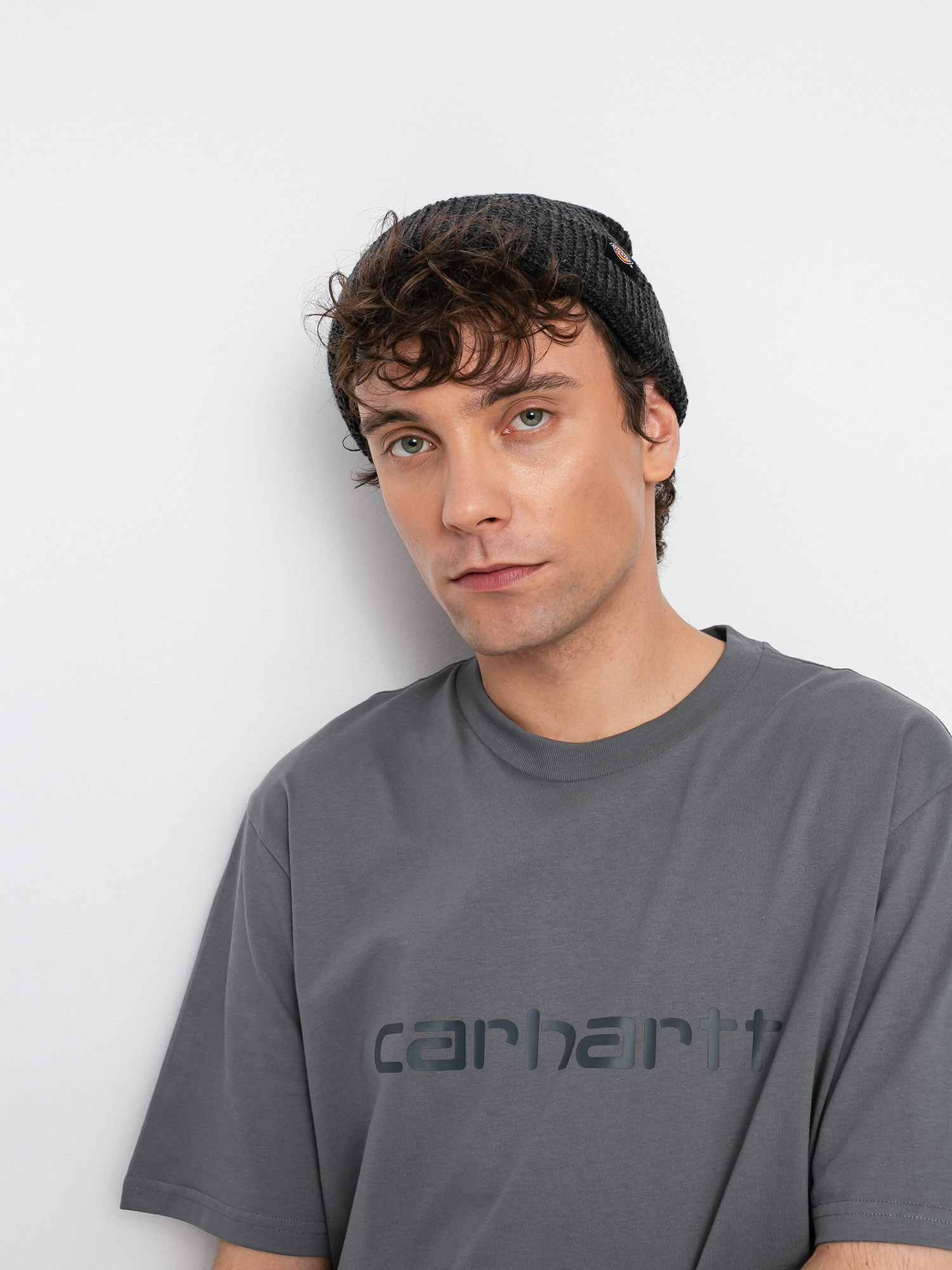 Tričko Carhartt WIP Script (shiver/blacksmith)