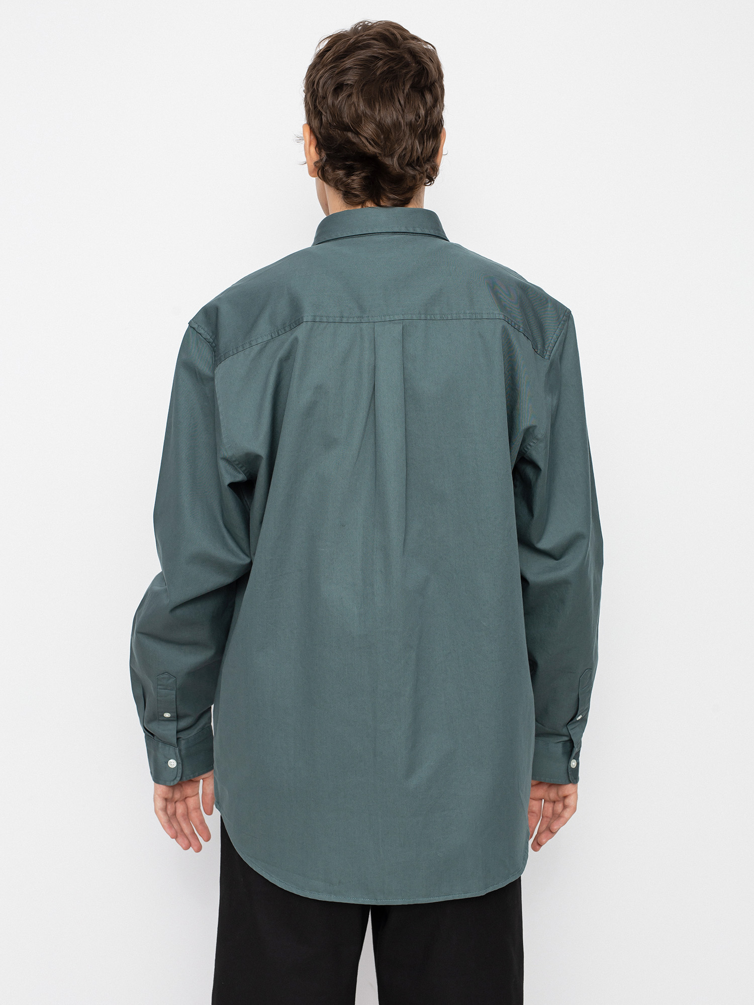 Košile Carhartt WIP Madison (eucalyptus/dark navy)