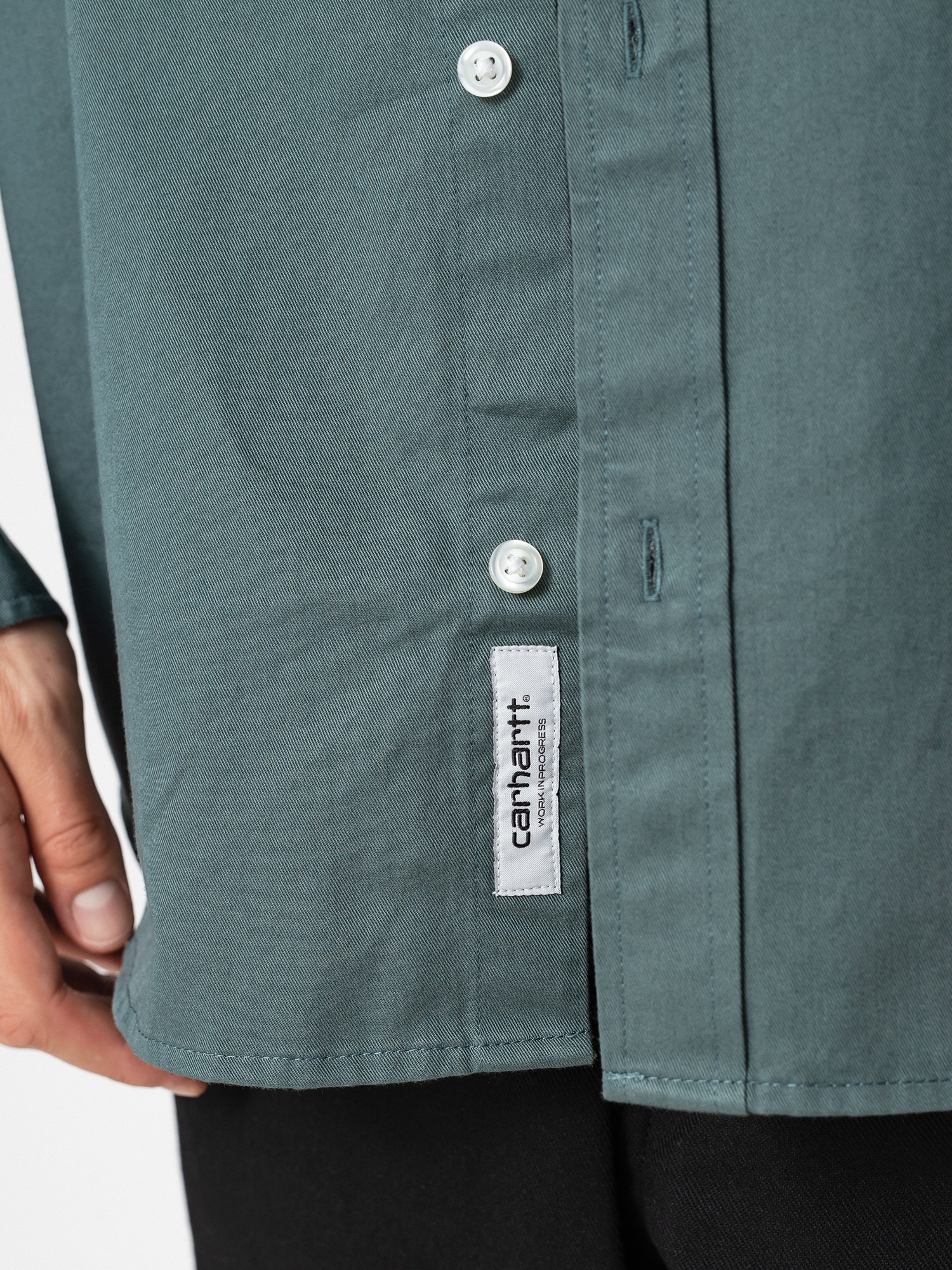 Košile Carhartt WIP Madison (eucalyptus/dark navy)