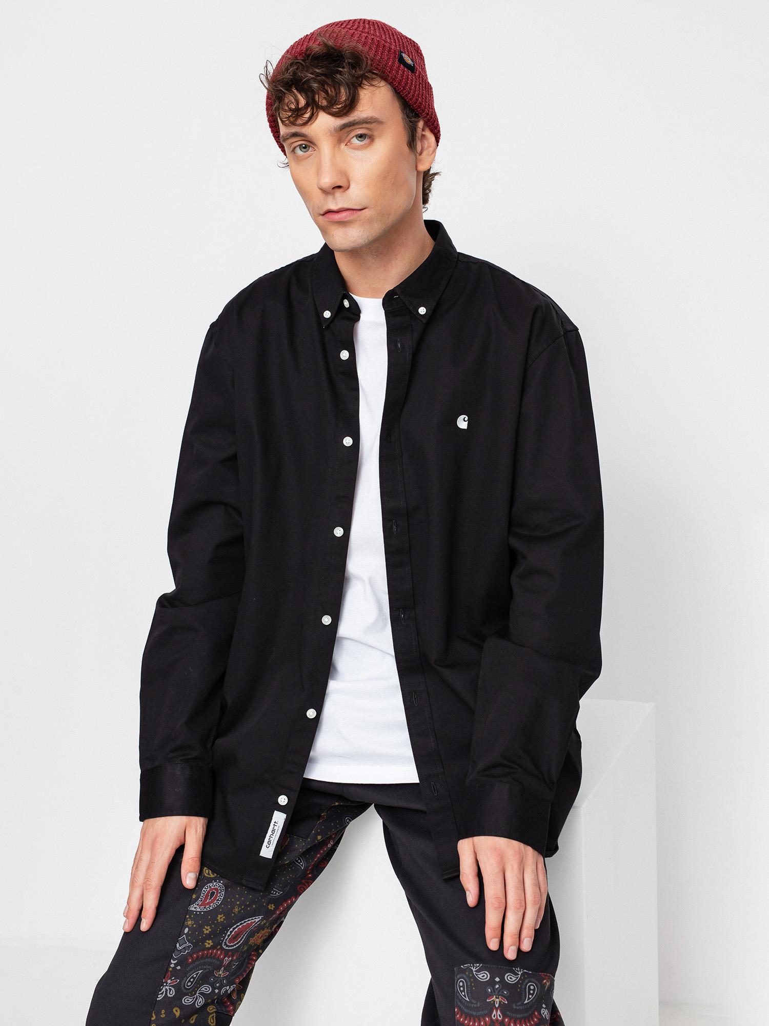 Košile Carhartt WIP Madison (black/wax)