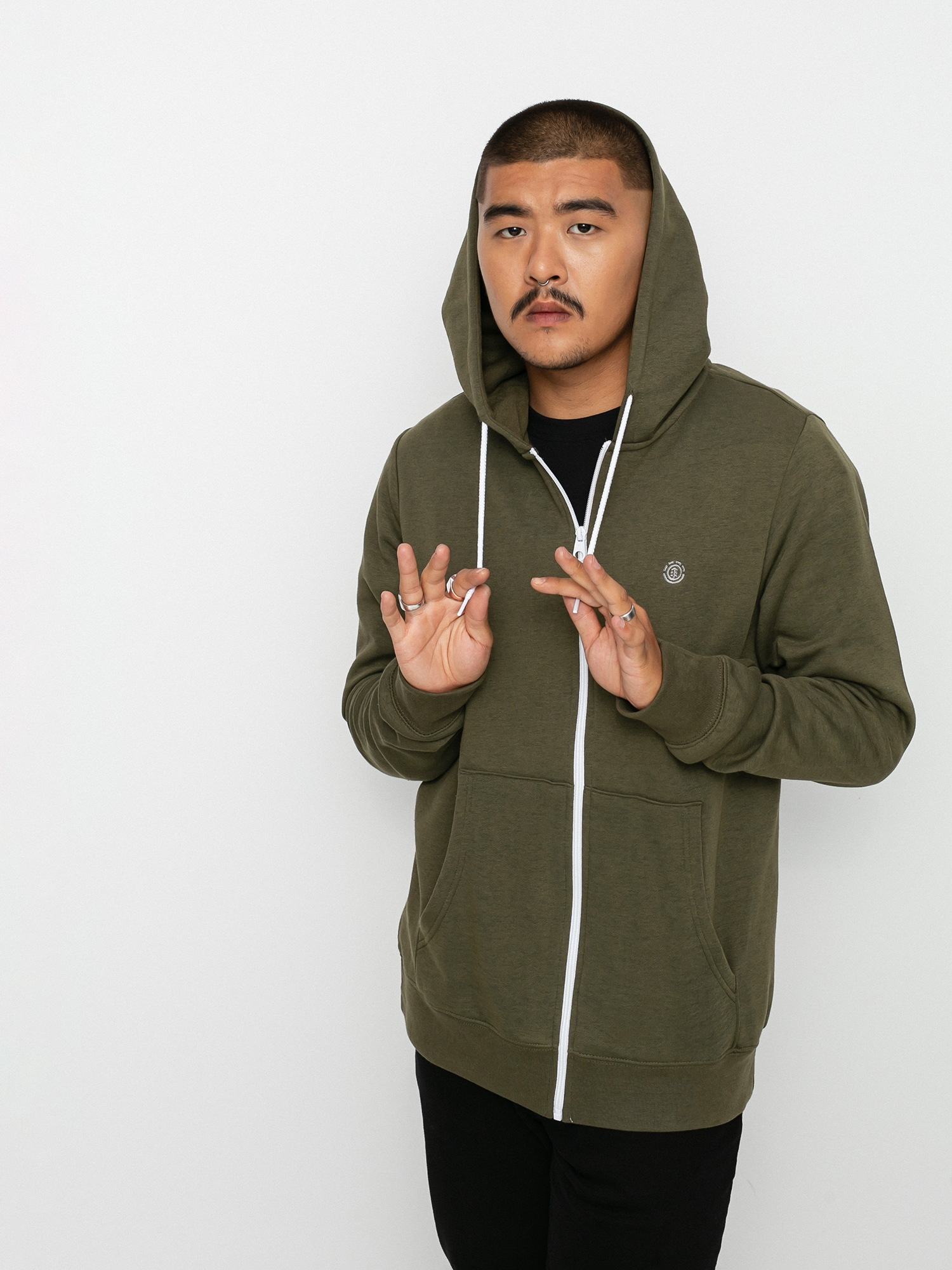 Mikina s kapucí Element Cornell Classic ZHD (army)