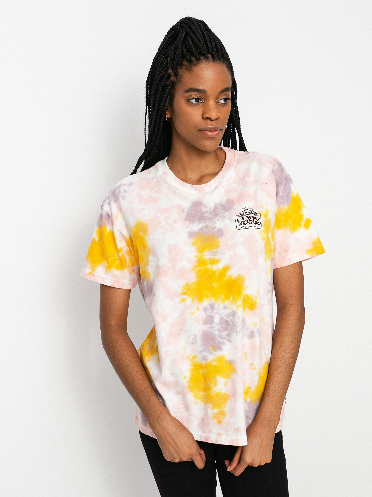 Tričko Vans Mascy Grunge Wash Wmn (purple dove)