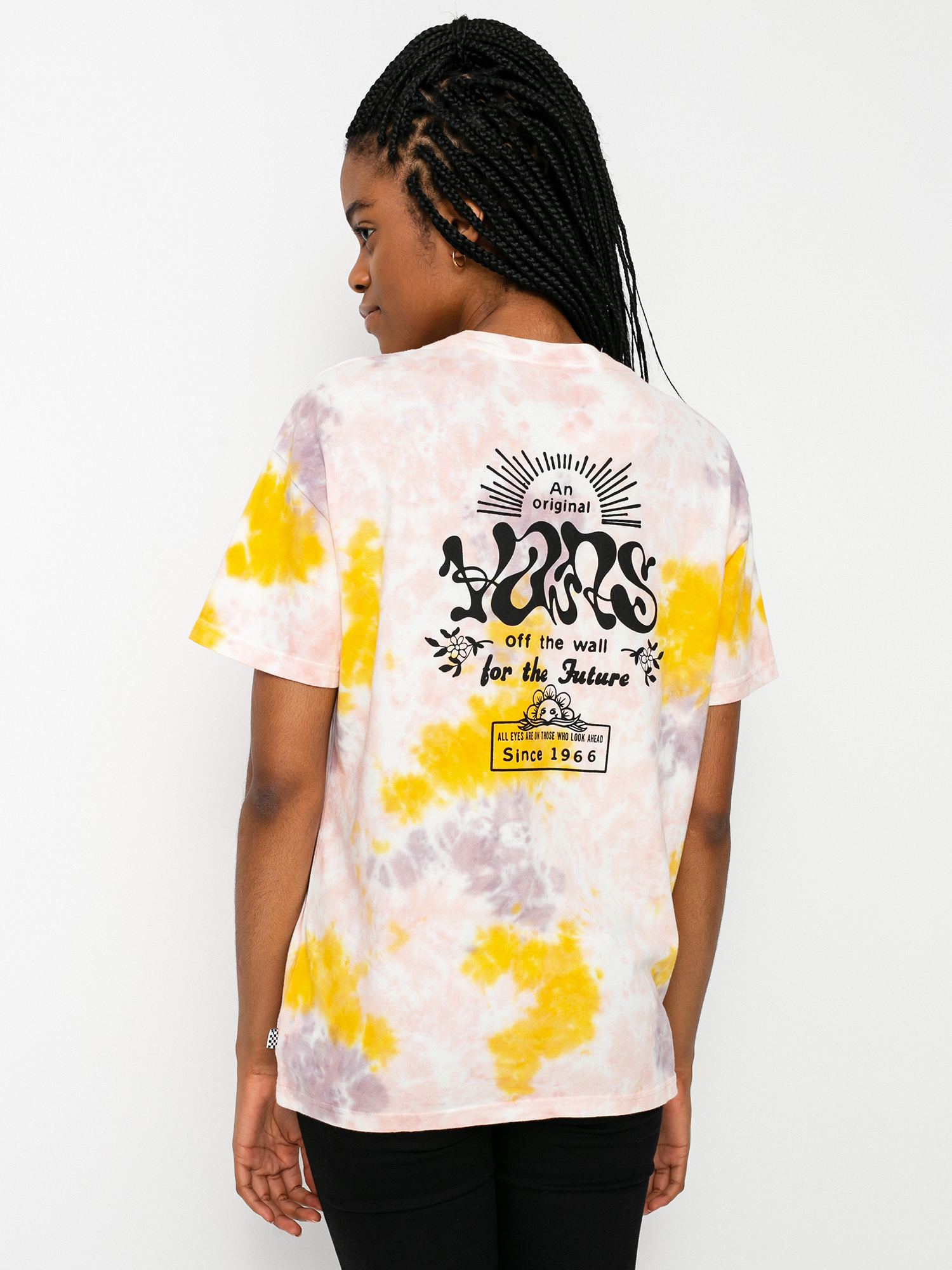 Tričko Vans Mascy Grunge Wash Wmn (purple dove)