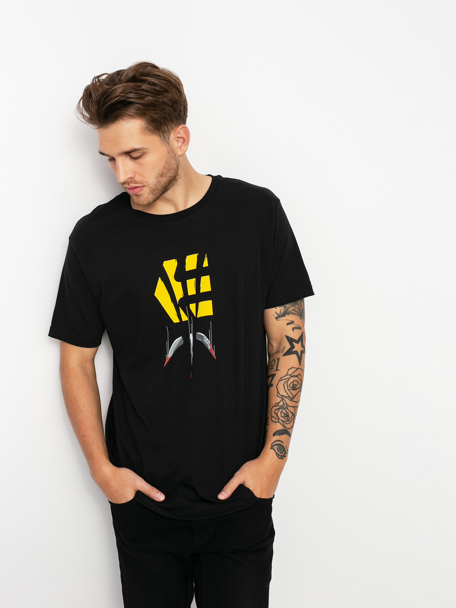 Tričko Etnies Wolverine Claw (black/gold)