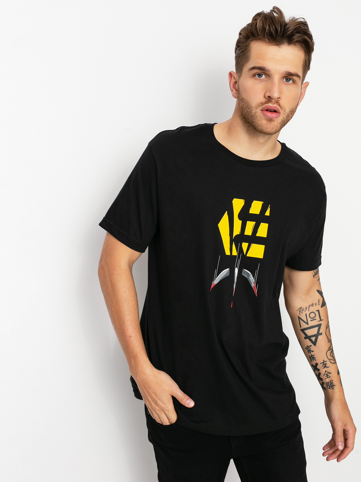 Tričko Etnies Wolverine Claw (black/gold)