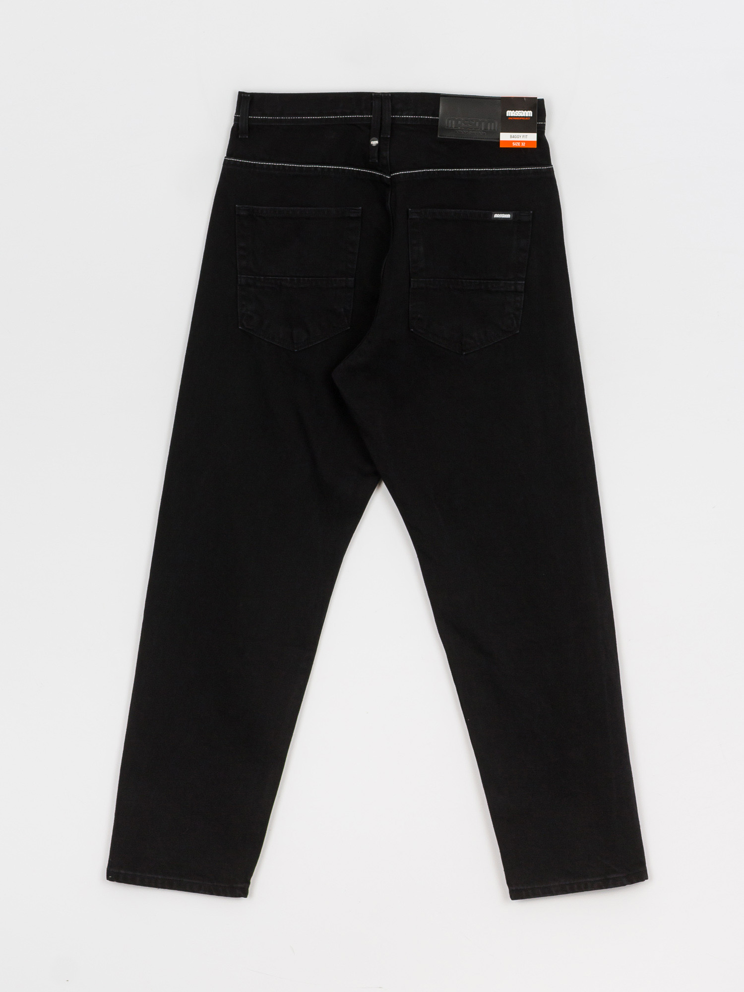 Kalhoty MassDnm Slang Jeans Baggi Fit (black stone wash)