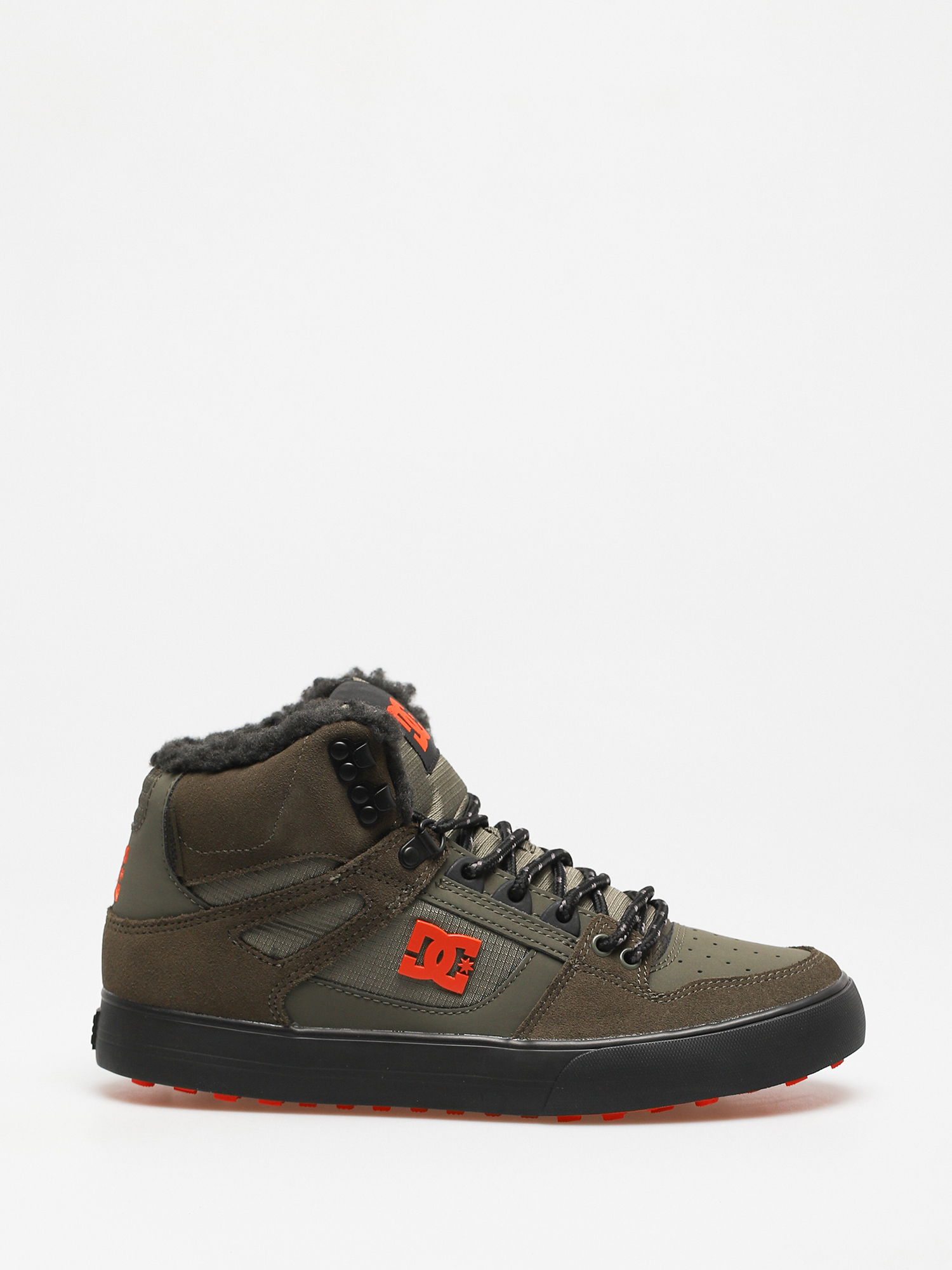 Boty DC Pure High Top Wc Wnt (dusty olive/orange)