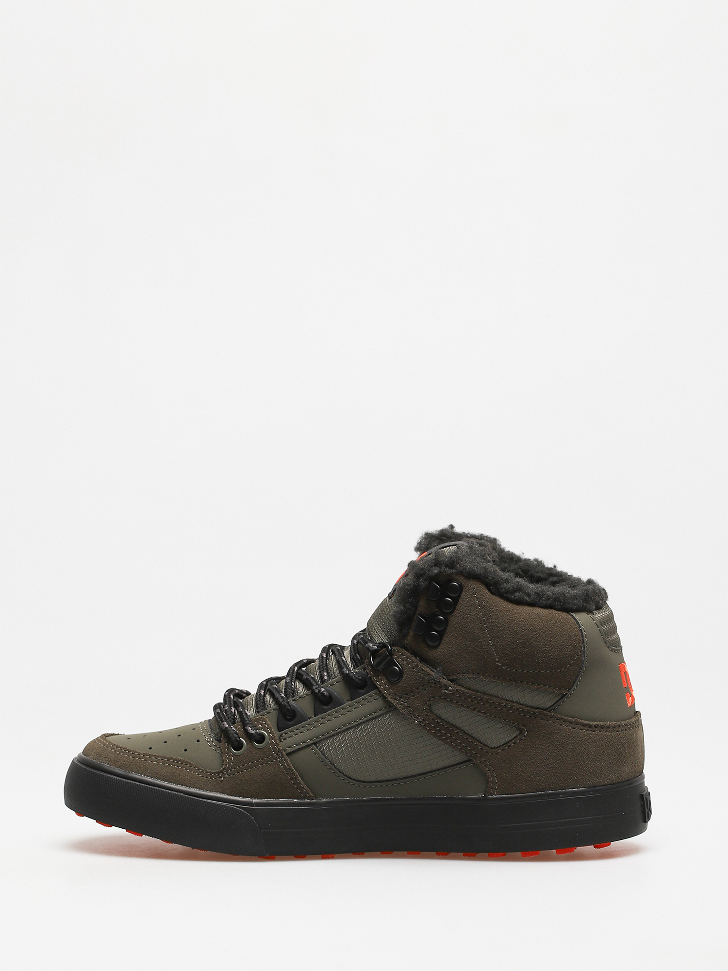 Boty DC Pure High Top Wc Wnt (dusty olive/orange)