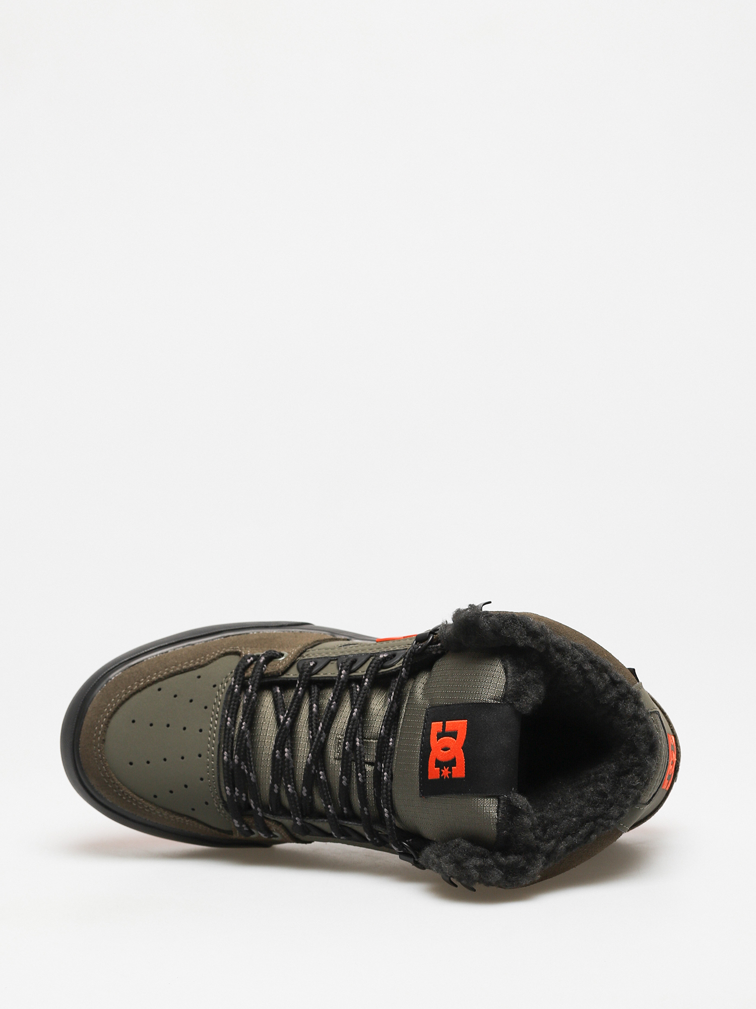Boty DC Pure High Top Wc Wnt (dusty olive/orange)