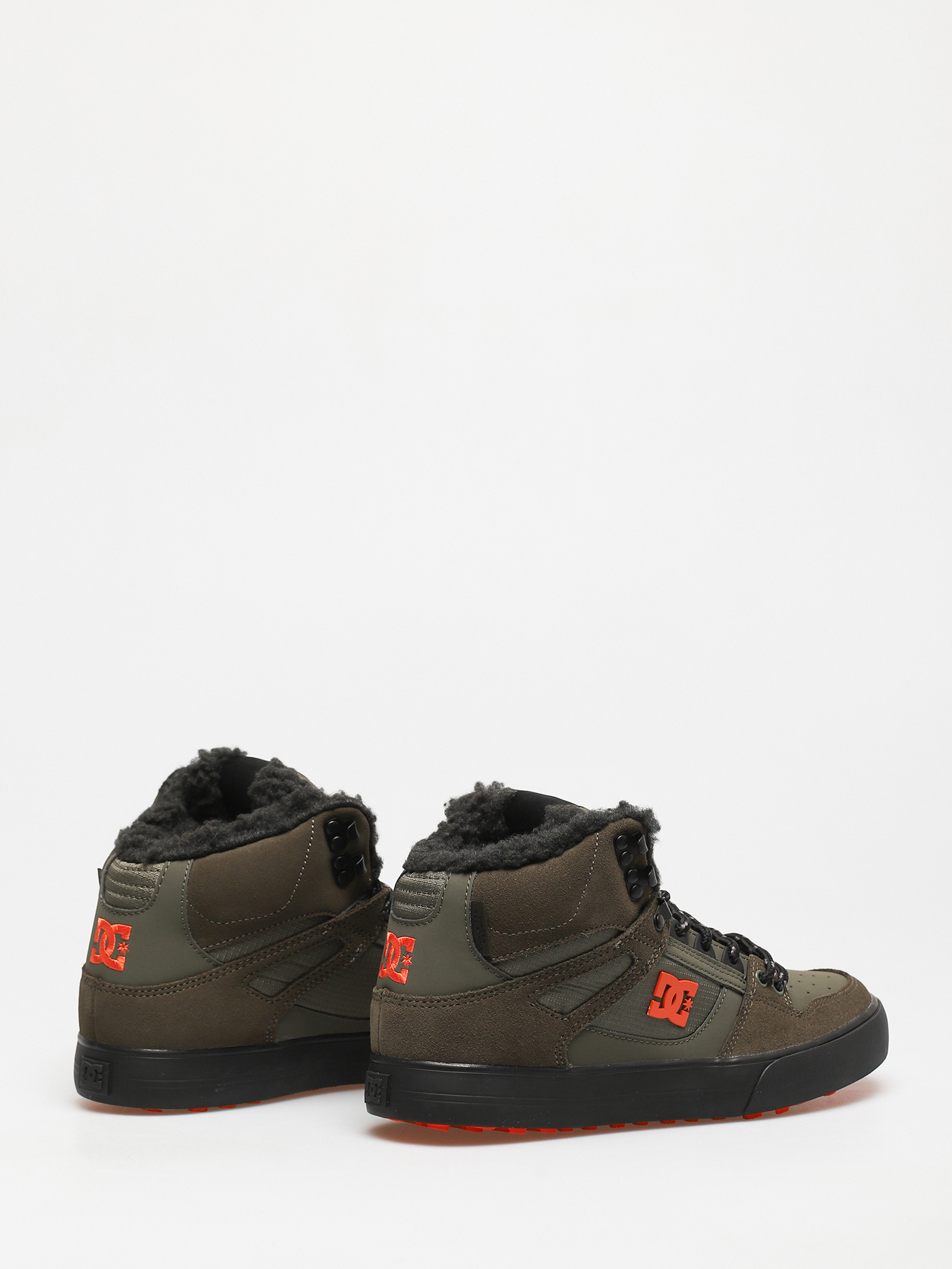 Boty DC Pure High Top Wc Wnt (dusty olive/orange)
