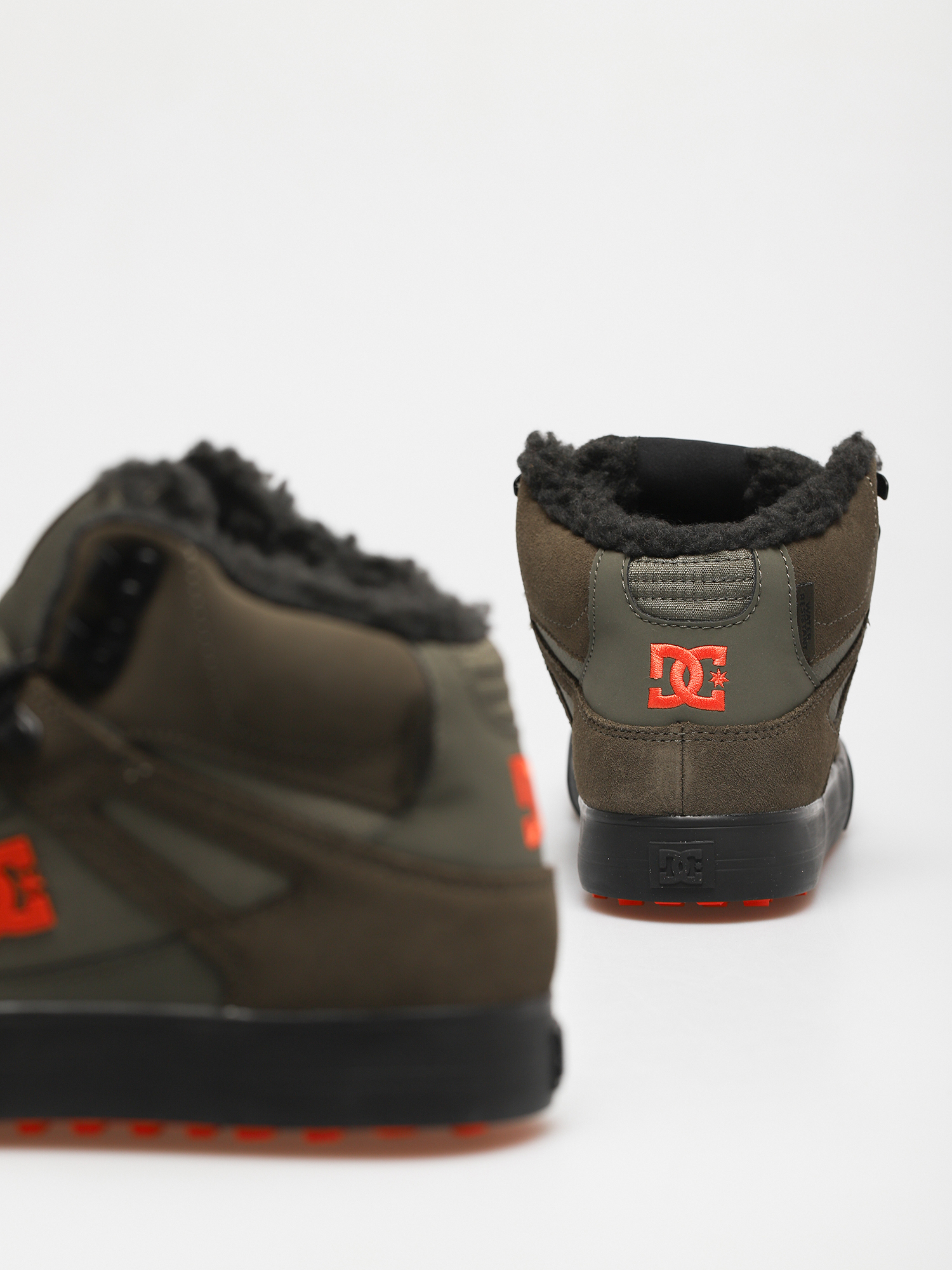 Boty DC Pure High Top Wc Wnt (dusty olive/orange)