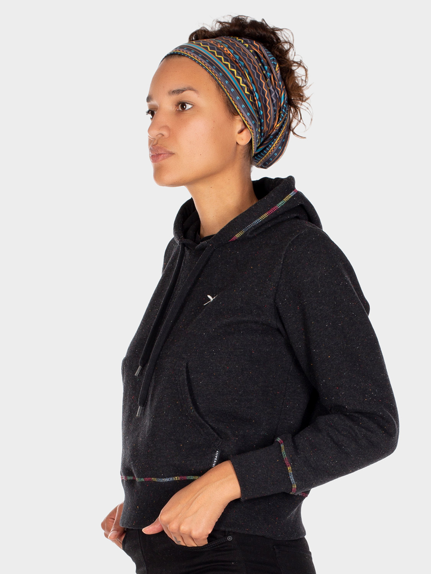 Šátek Iriedaily Variation (black/neon)