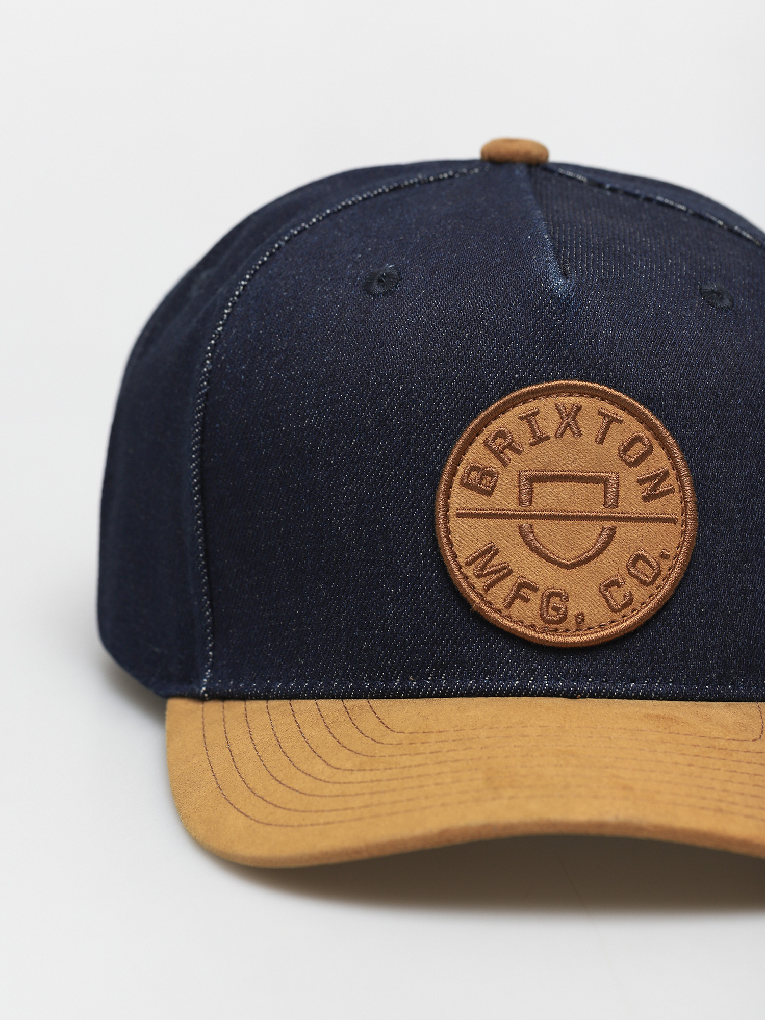 Kšiltovka  Brixton Crest C Mp Snapback (denim/caramel suede)