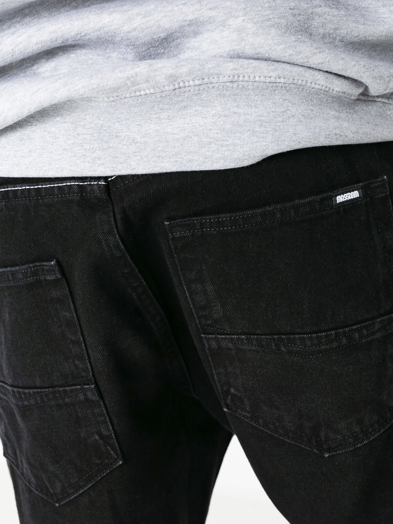 Kalhoty MassDnm Slang Jeans Baggi Fit (black stone wash)