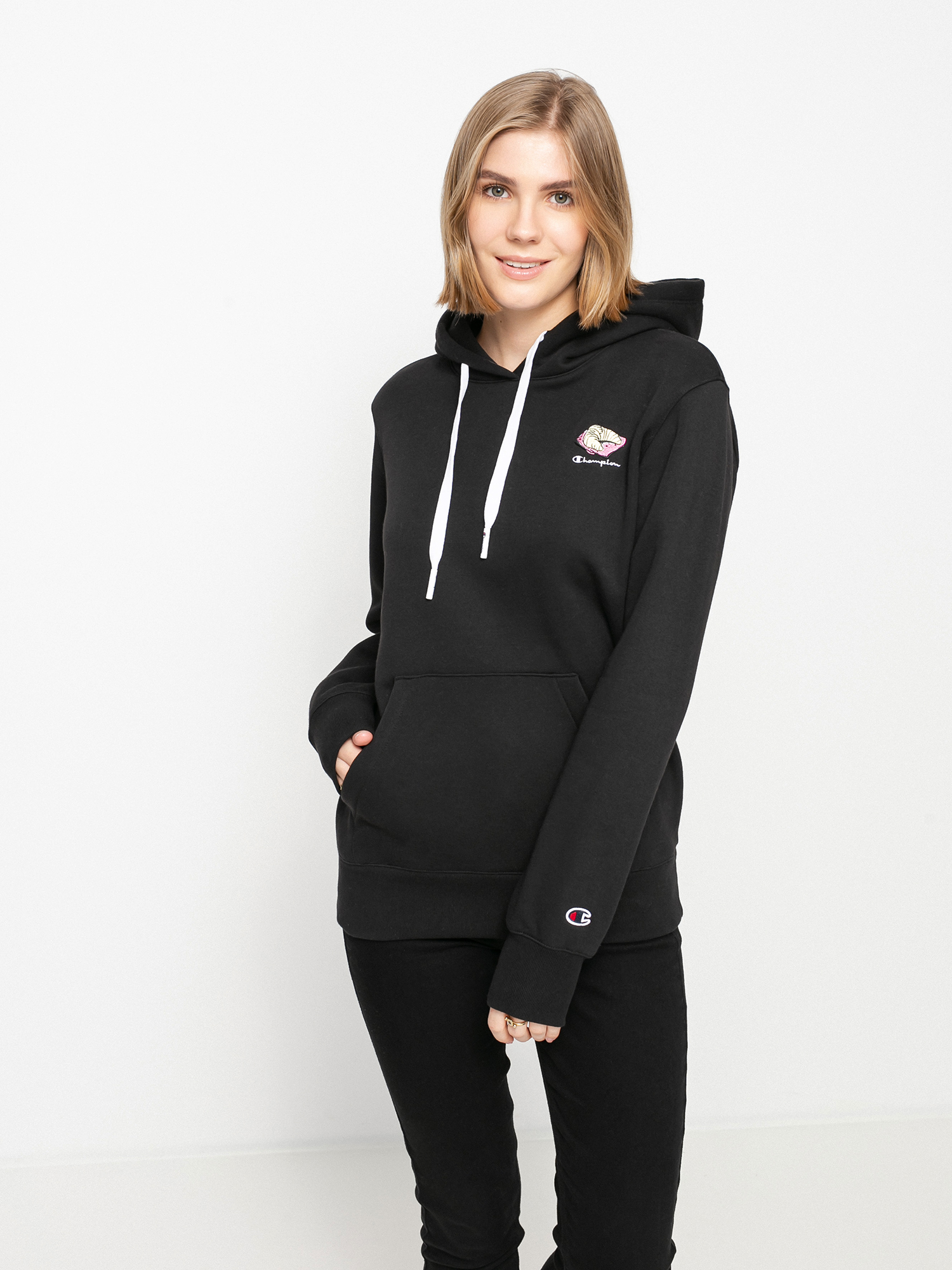 Mikina s kapucí Champion Sweatshirt HD 114694 Wmn (nbk)
