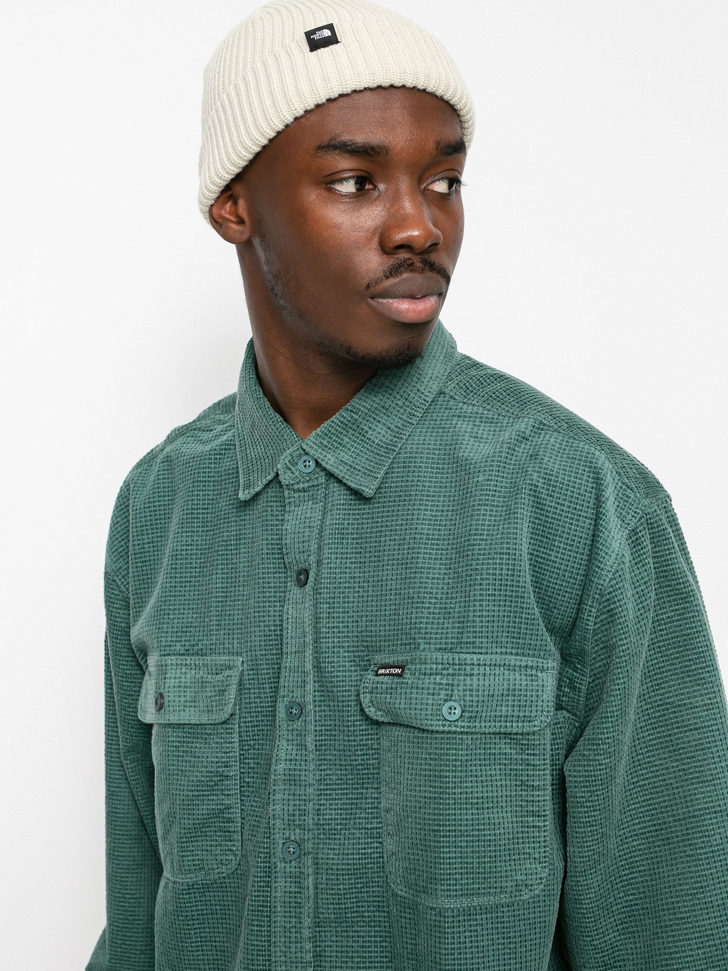 Košile Brixton Bowery Relaxed Ls (silver pine)