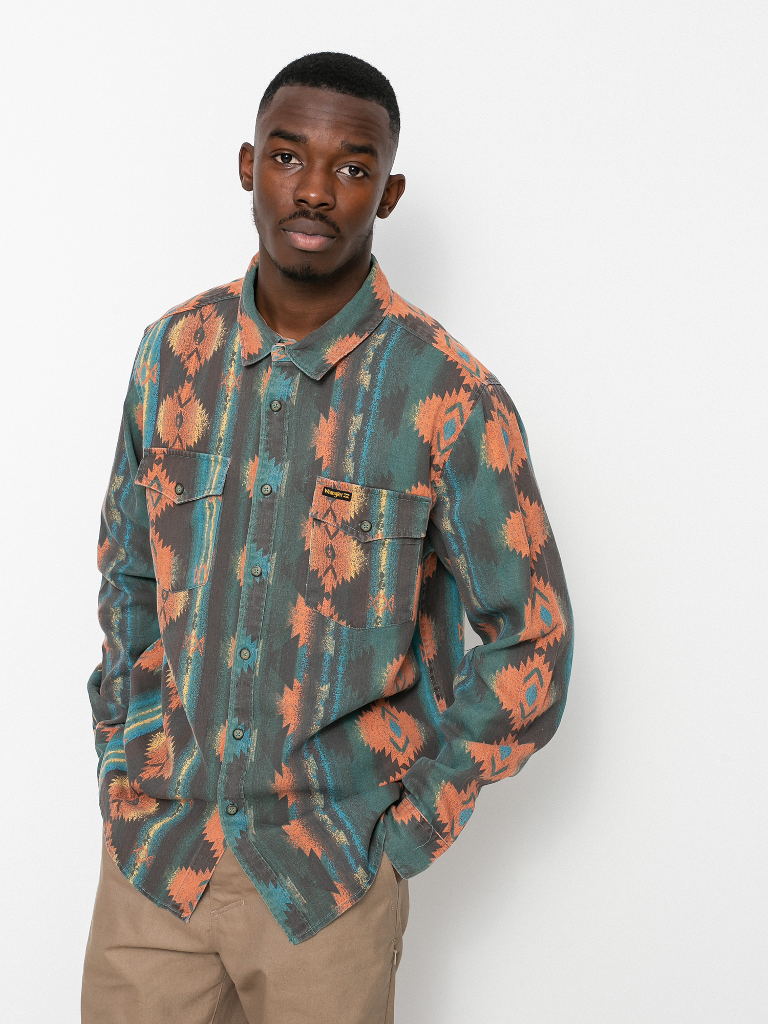 Košile Billabong X Wrangler Westward Twill (coffee)