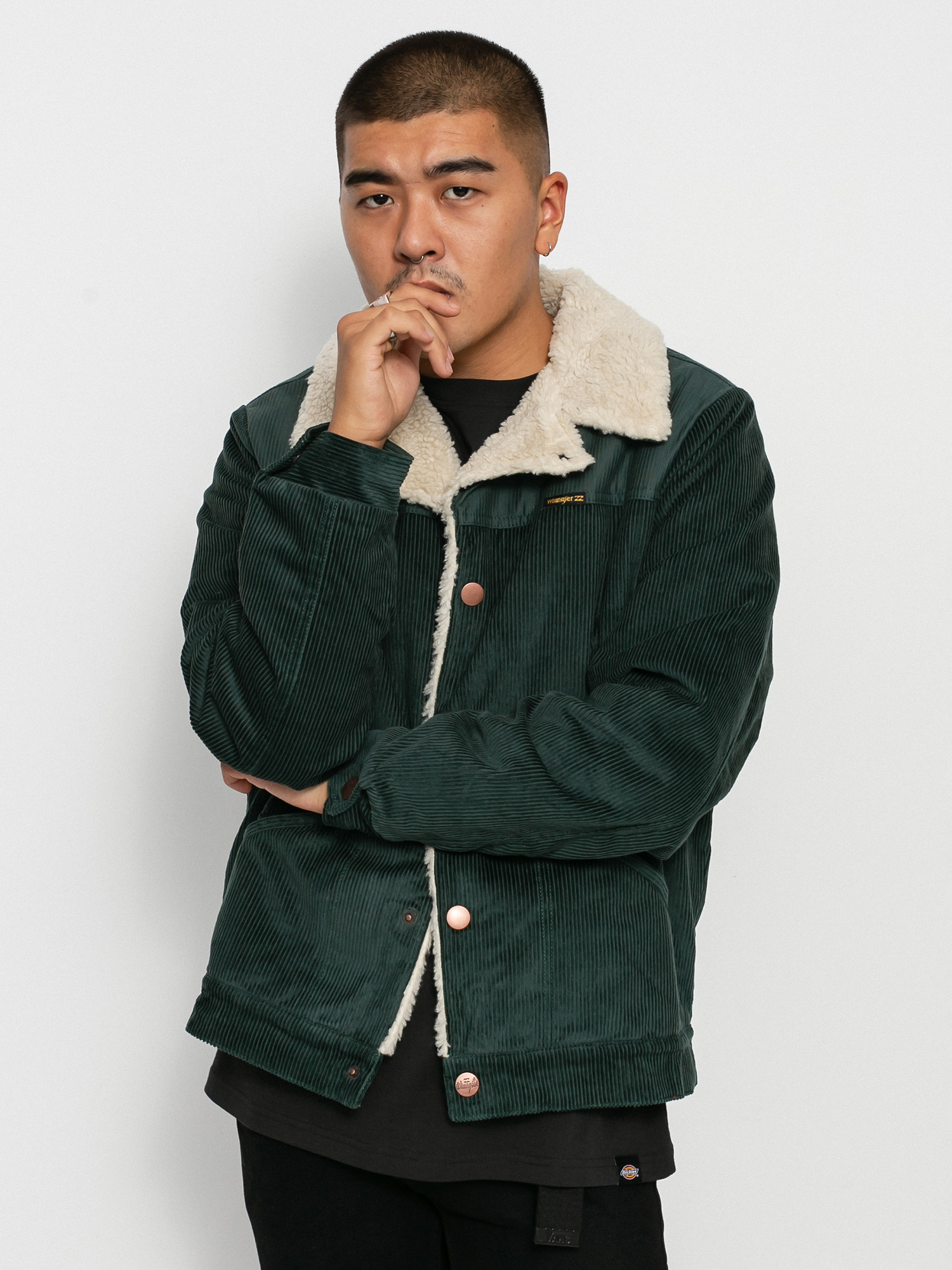 Bunda Billabong X Wrangler Range Cord Sherpa (bottle green)