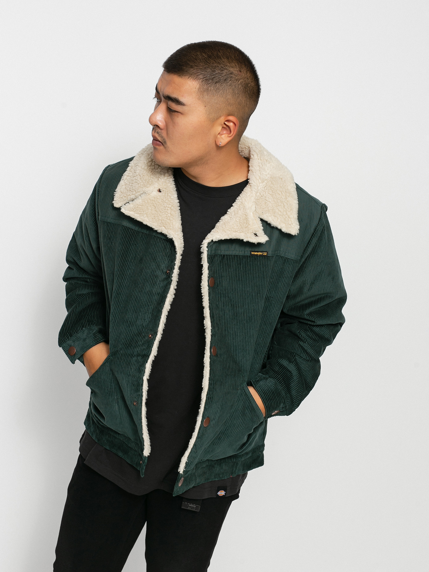 Bunda Billabong X Wrangler Range Cord Sherpa (bottle green)
