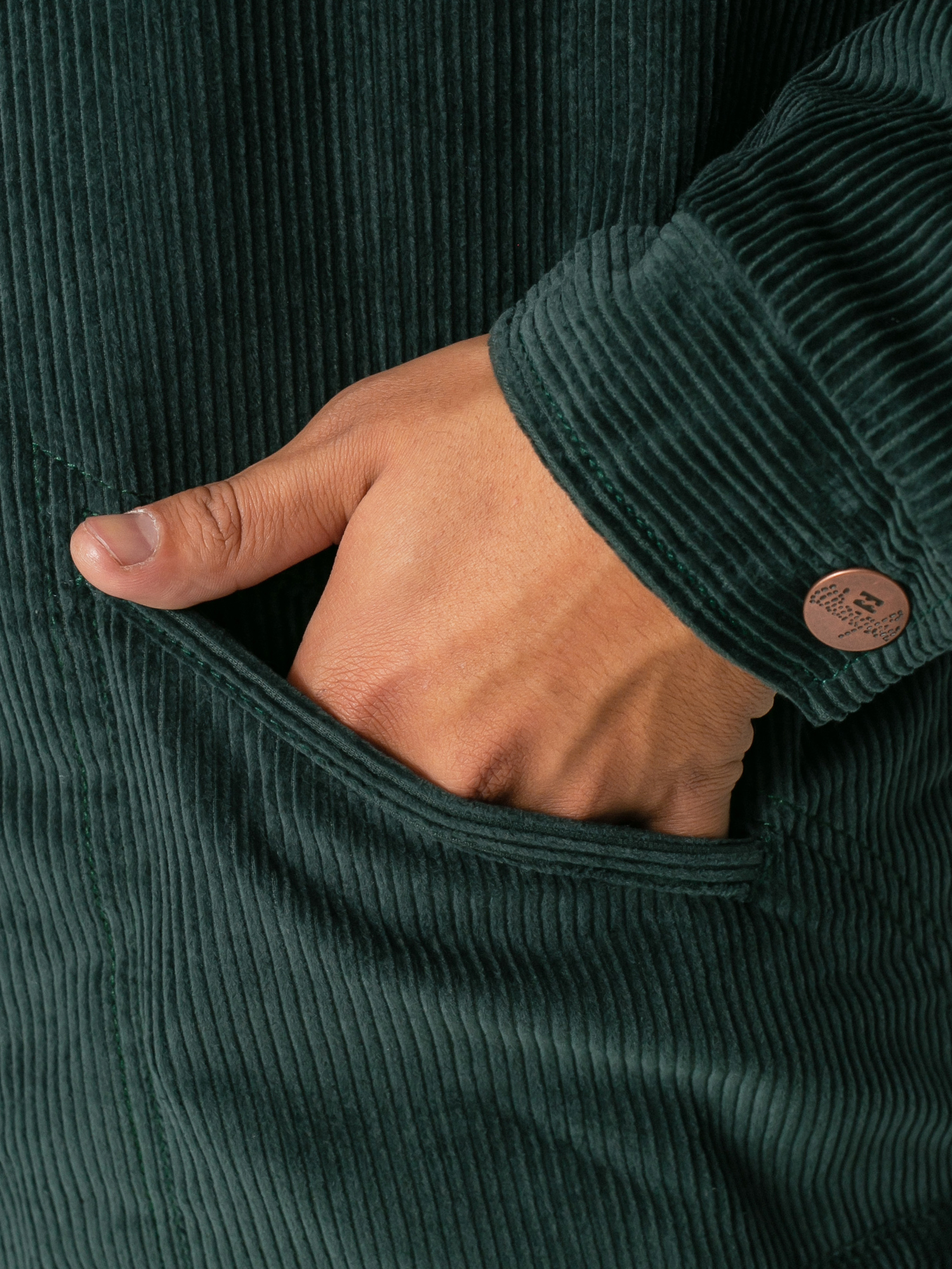 Bunda Billabong X Wrangler Range Cord Sherpa (bottle green)