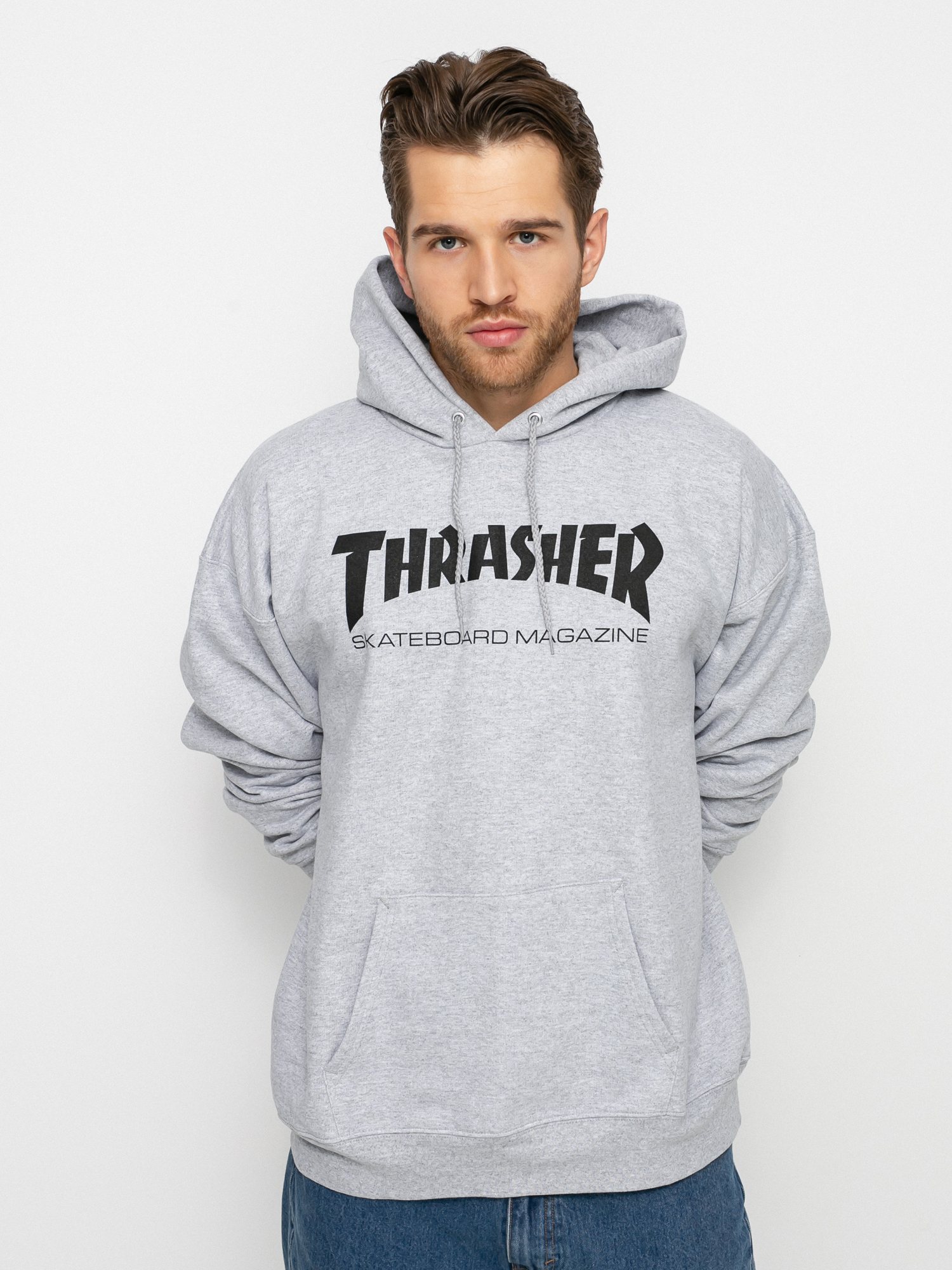 Thrasher Mikina s kapucí Skate Mag HD (grey)