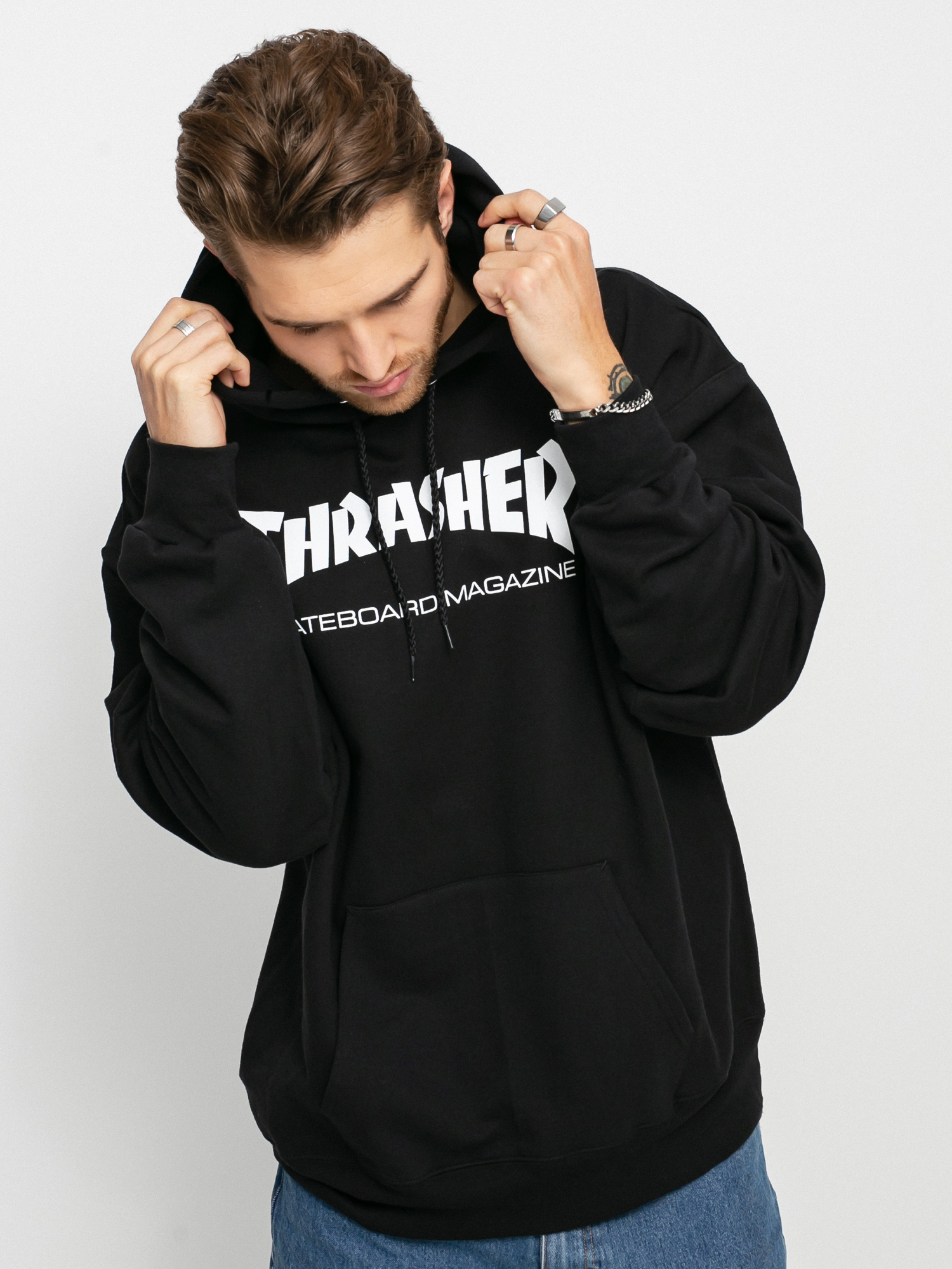 Thrasher Mikina s kapucí Skate Mag HD (black)