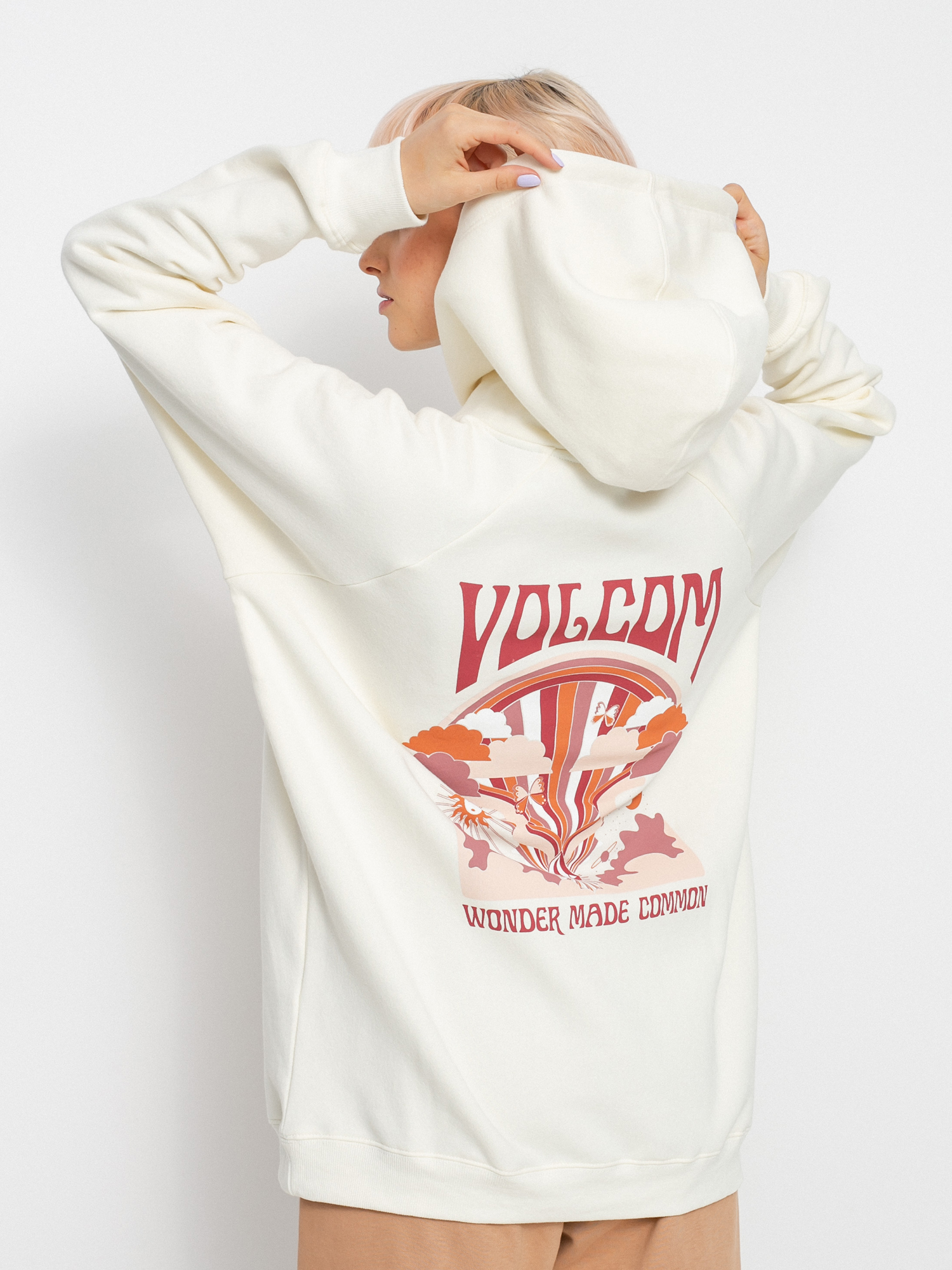 Mikina s kapucí Volcom Truly Stoked Bf HD Wmn (cloud)