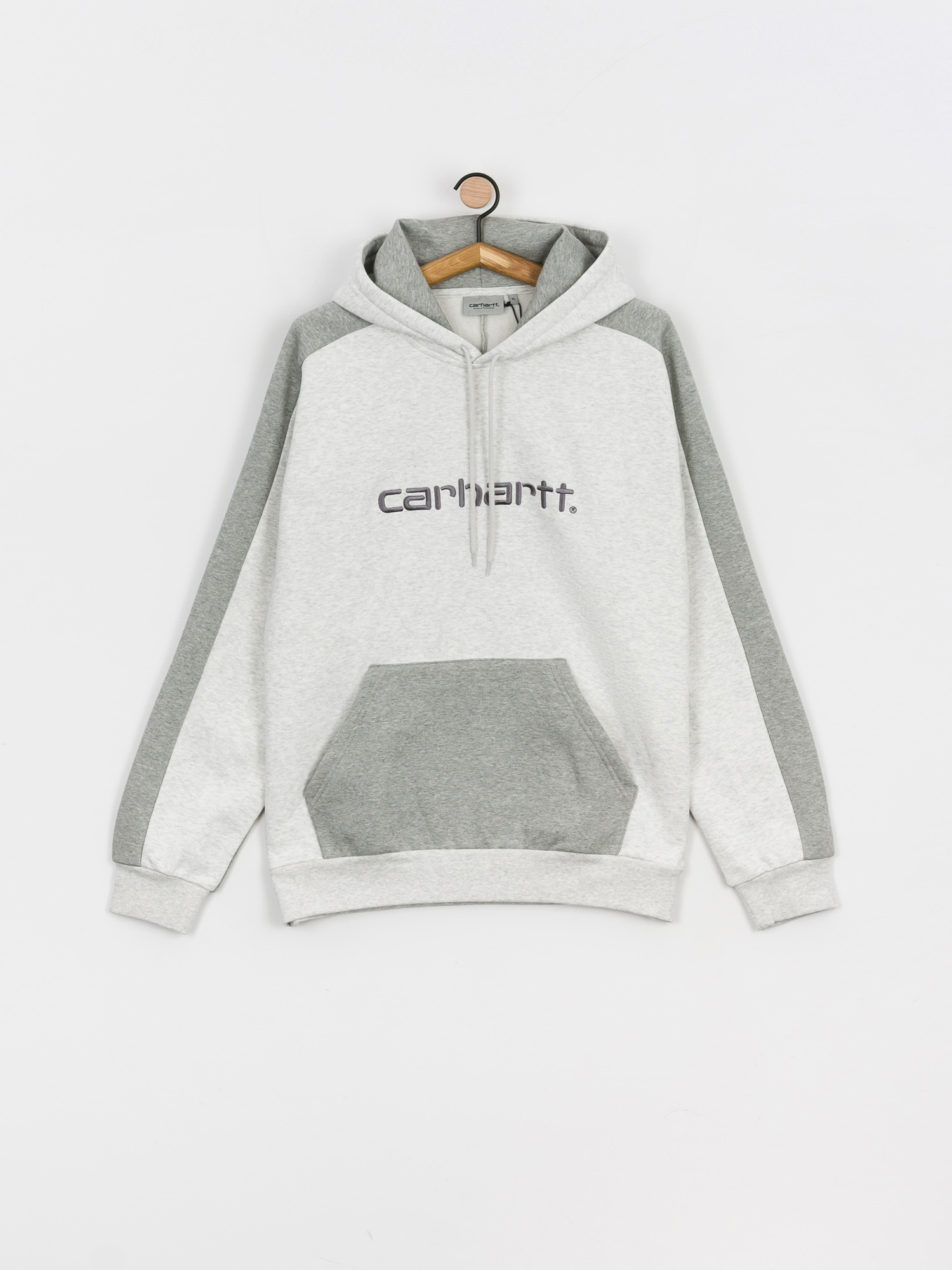 Mikina s kapucí Carhartt WIP Tonare HD (ash heather/grey heather/shiver)