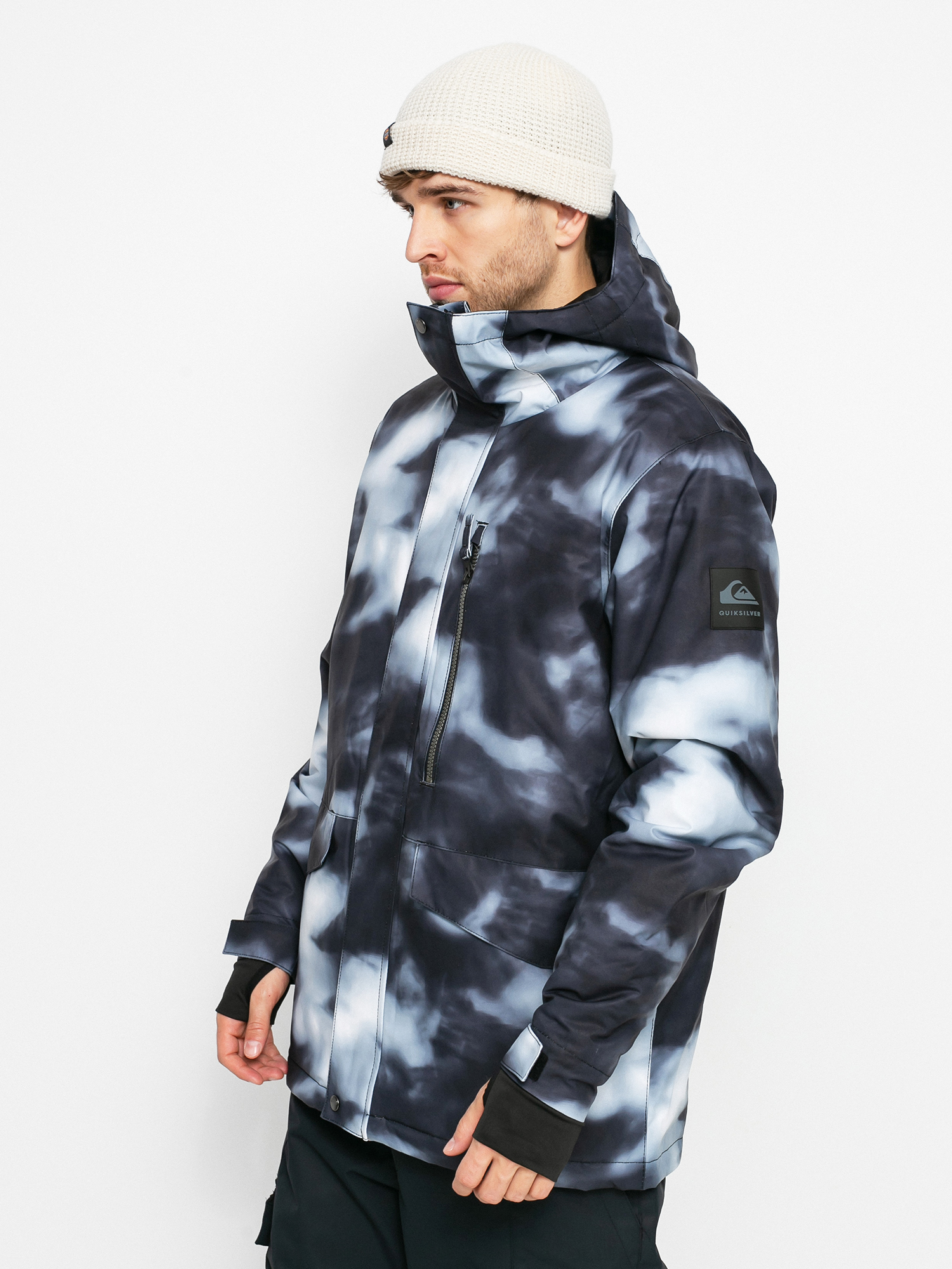 Pánská Snowboardová bunda Quiksilver Msn Printed (black particul)