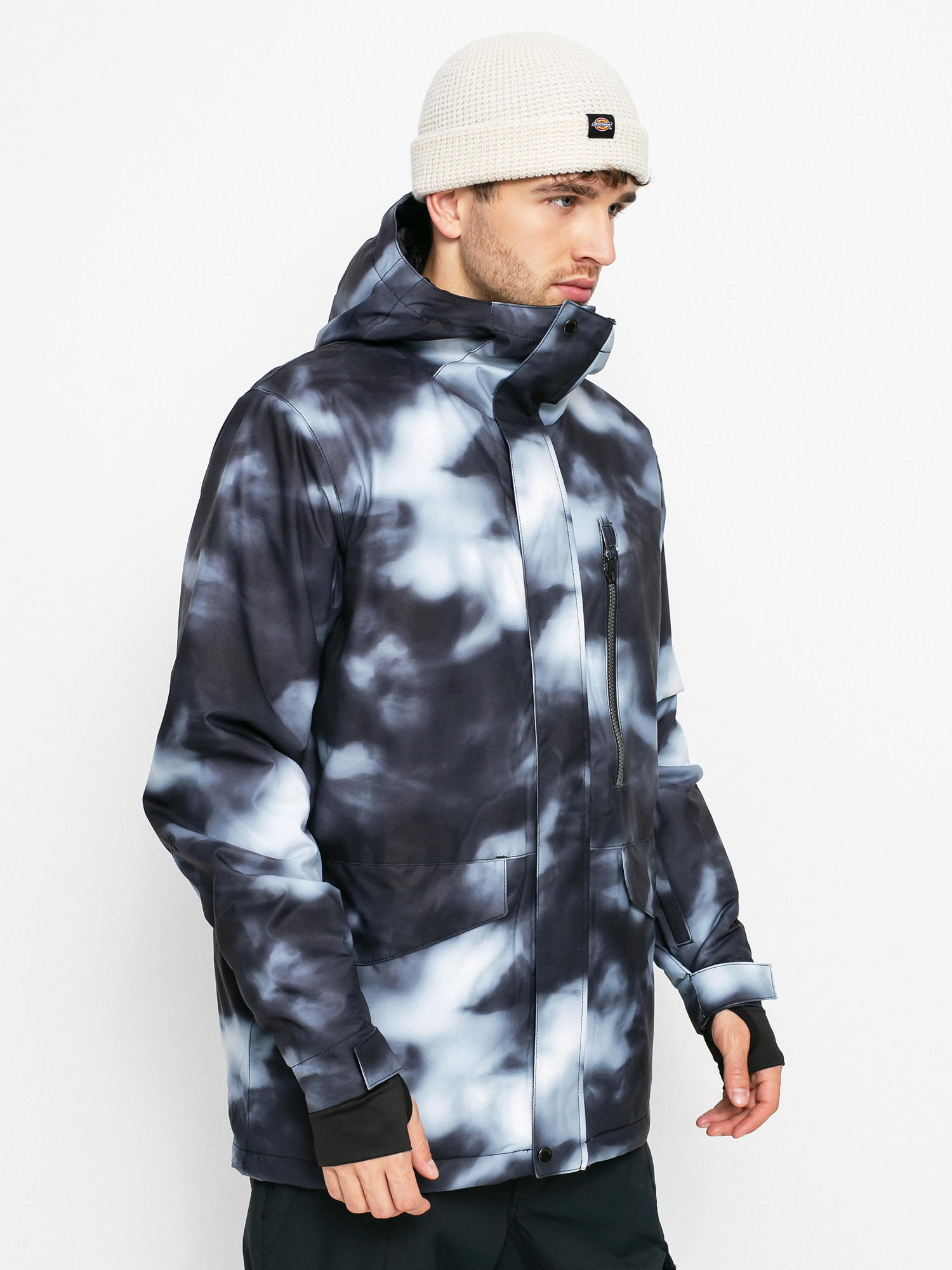 Pánská Snowboardová bunda Quiksilver Msn Printed (black particul)