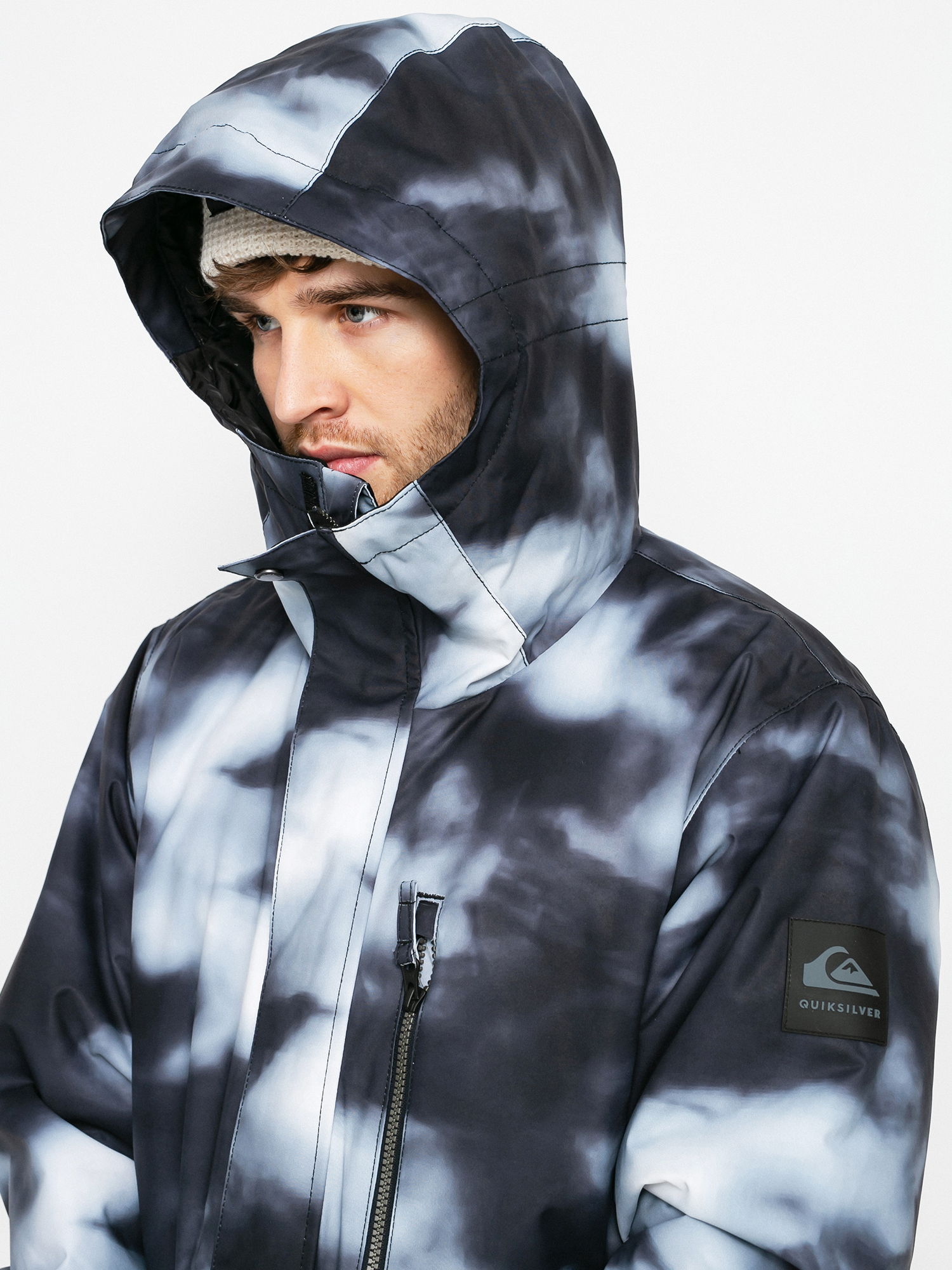 Pánská Snowboardová bunda Quiksilver Msn Printed (black particul)