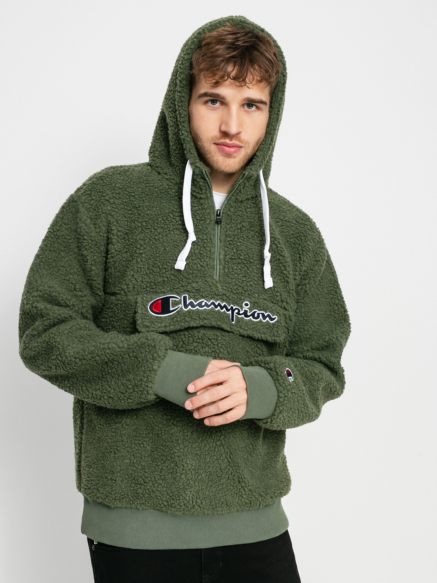 Mikina s kapucí Champion Hooded Half Zip Top 214978 (tym)