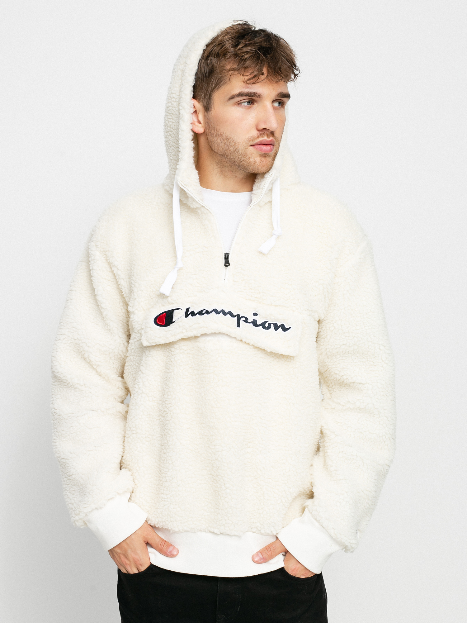 Champion hooded half online zip top