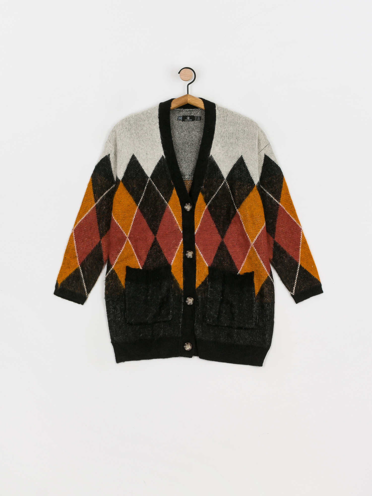 Svetr Volcom Knitty City Cardi Wmn (black combo)