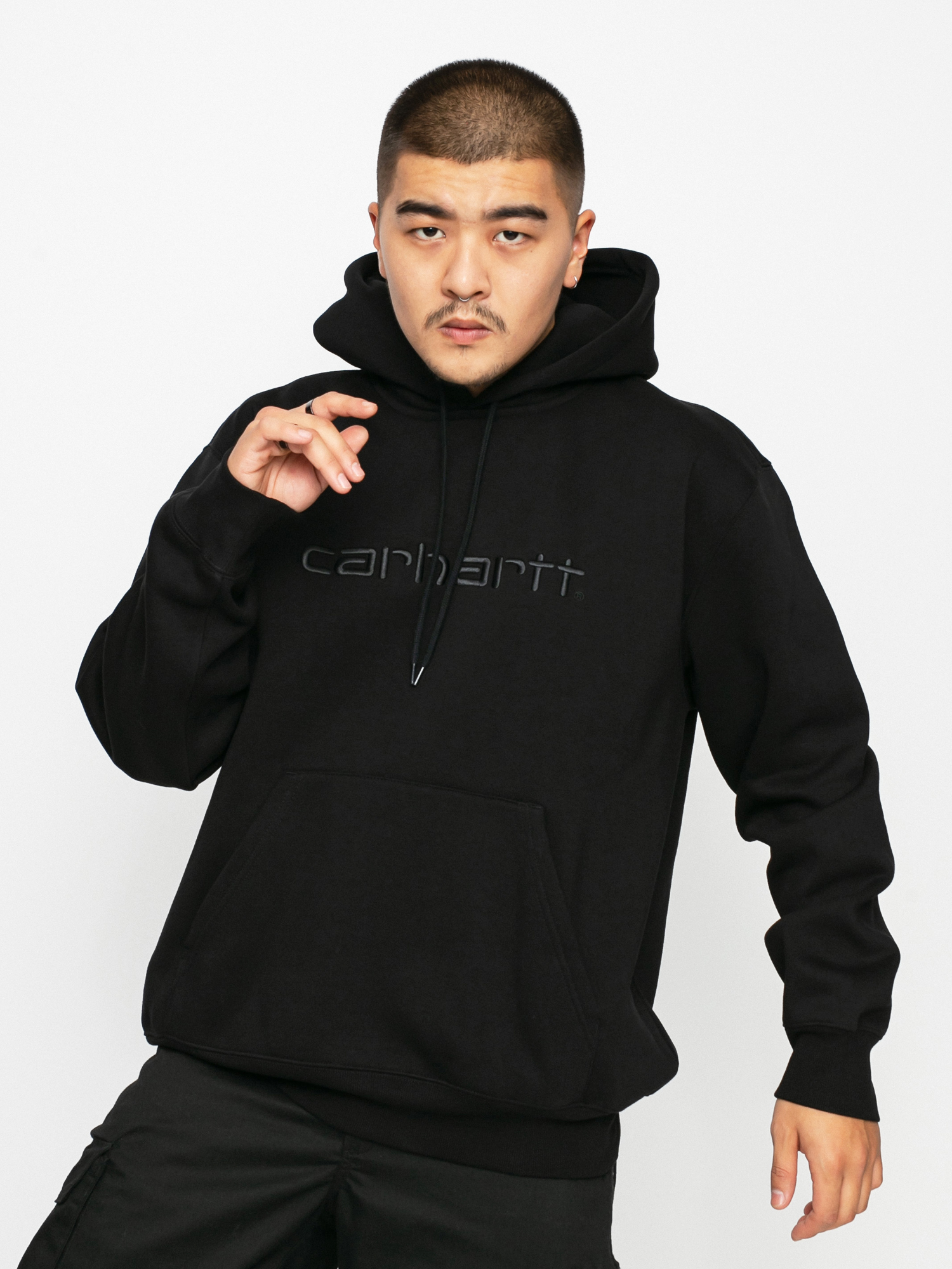 Mikina s kapucí Carhartt WIP Carhartt HD (black/black)