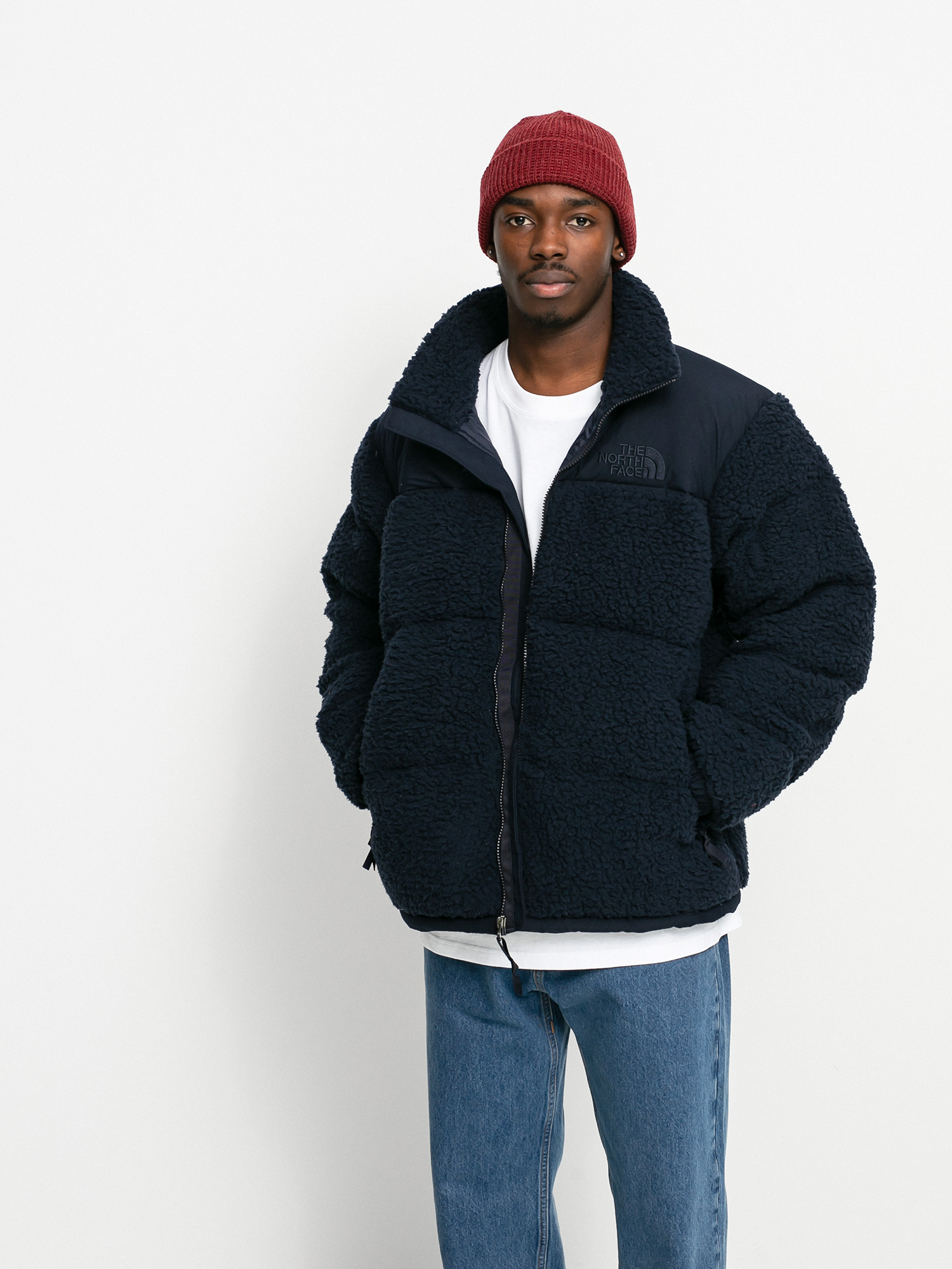 north face navy nuptse