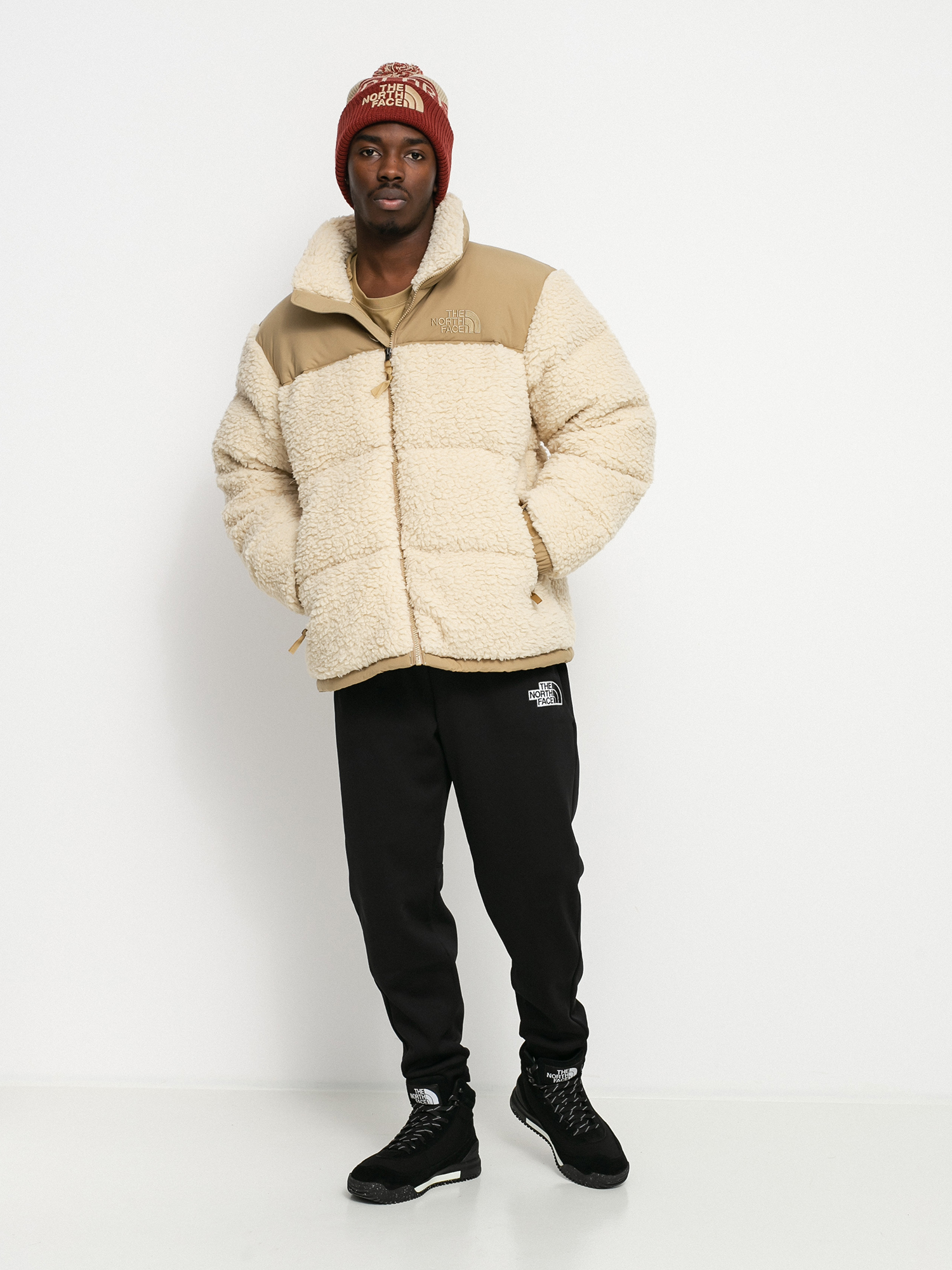 Bunda The North Face Sherpa Nuptse (bleached sand/kelp tan)