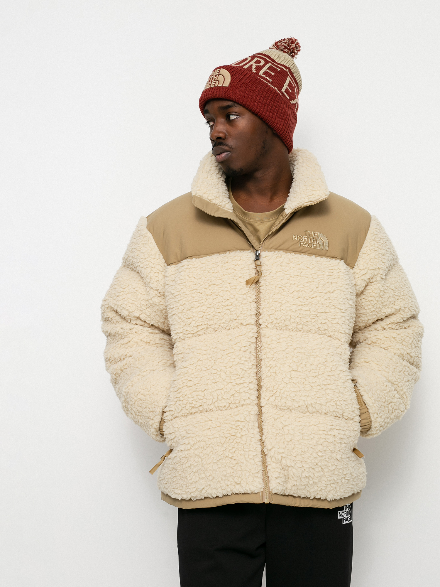 Bunda The North Face Sherpa Nuptse (bleached sand/kelp tan)