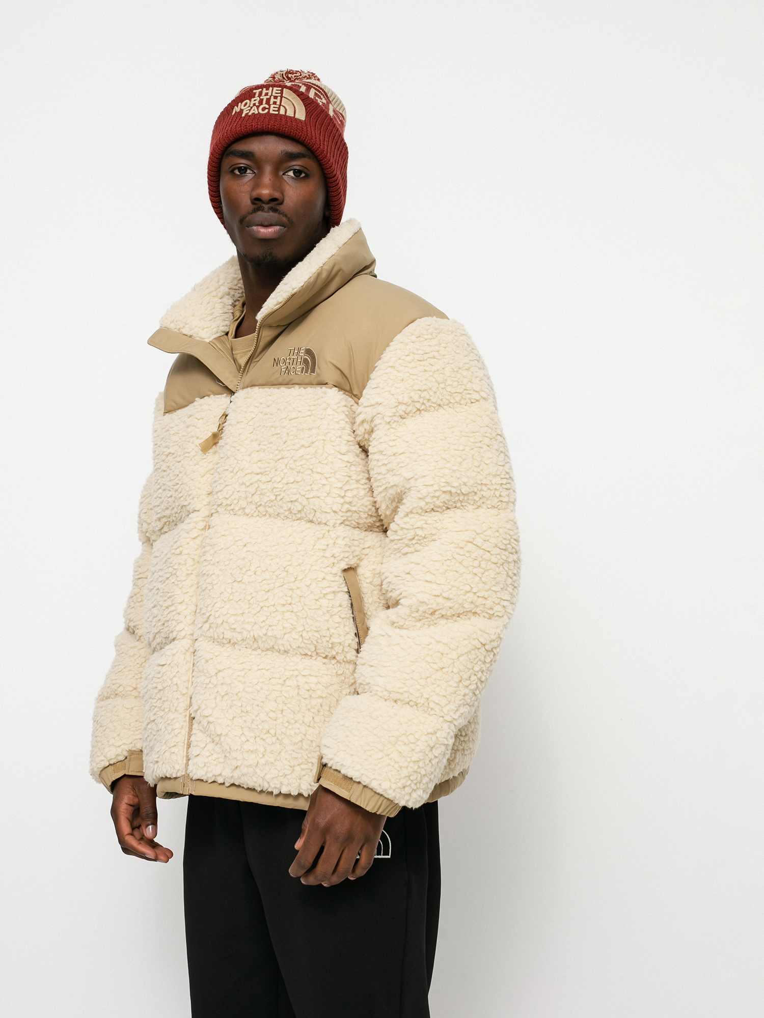 Bunda The North Face Sherpa Nuptse (bleached sand/kelp tan)
