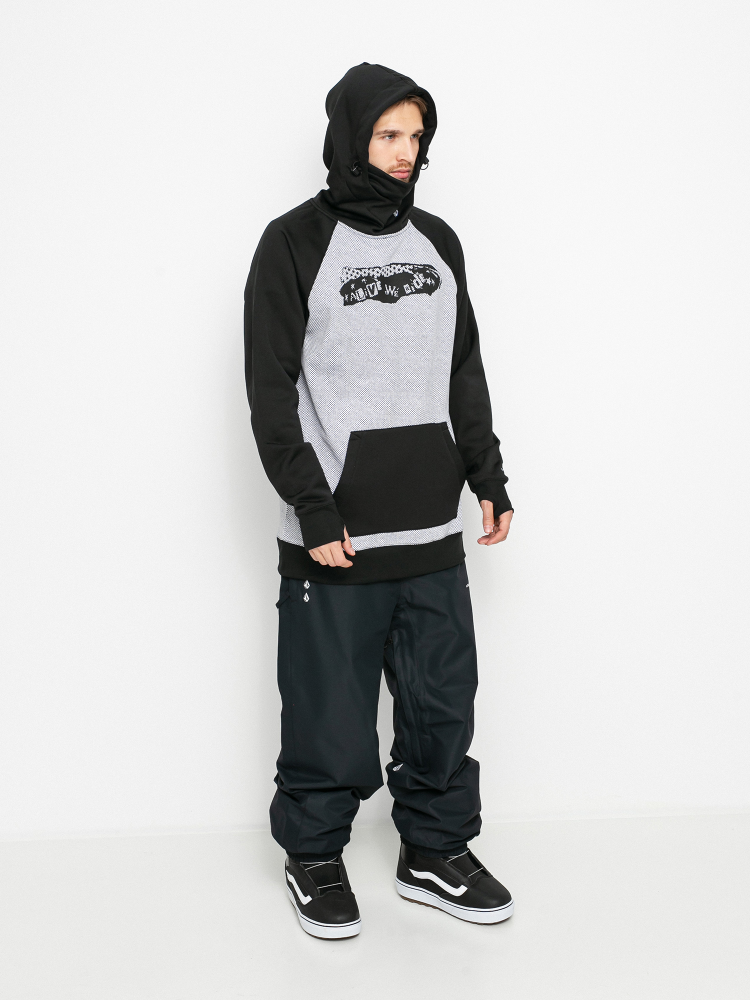 Mikina s kapucí Volcom Hydro Riding HD (white combo)