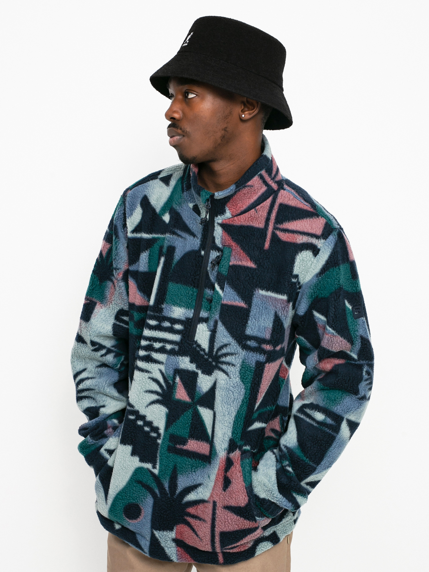 Pánský Fleecová mikina Billabong Boundary Mock Neck (navy)