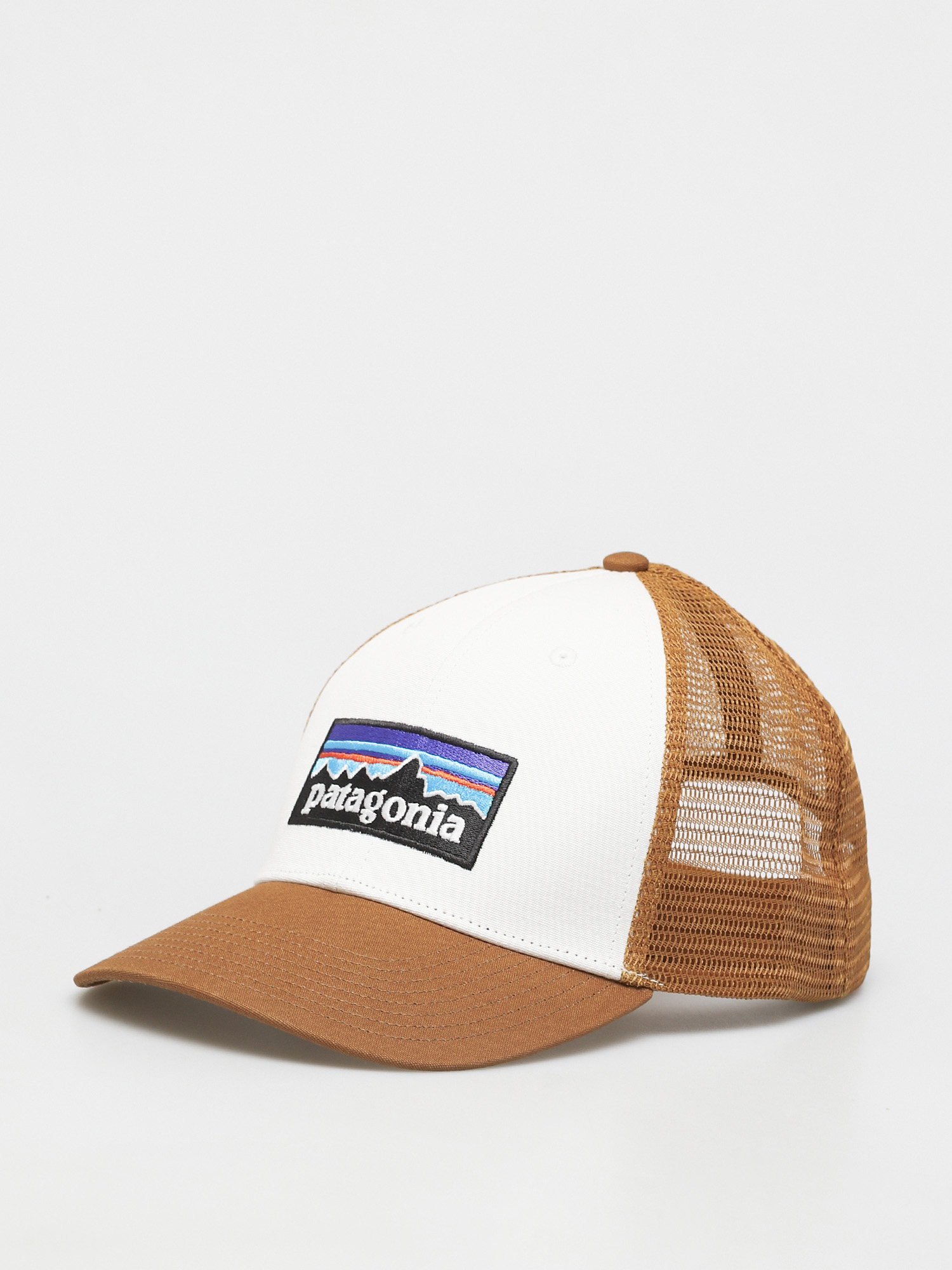 Kšiltovka  Patagonia P 6 Logo LoPro Trucker (white w/bear brown)