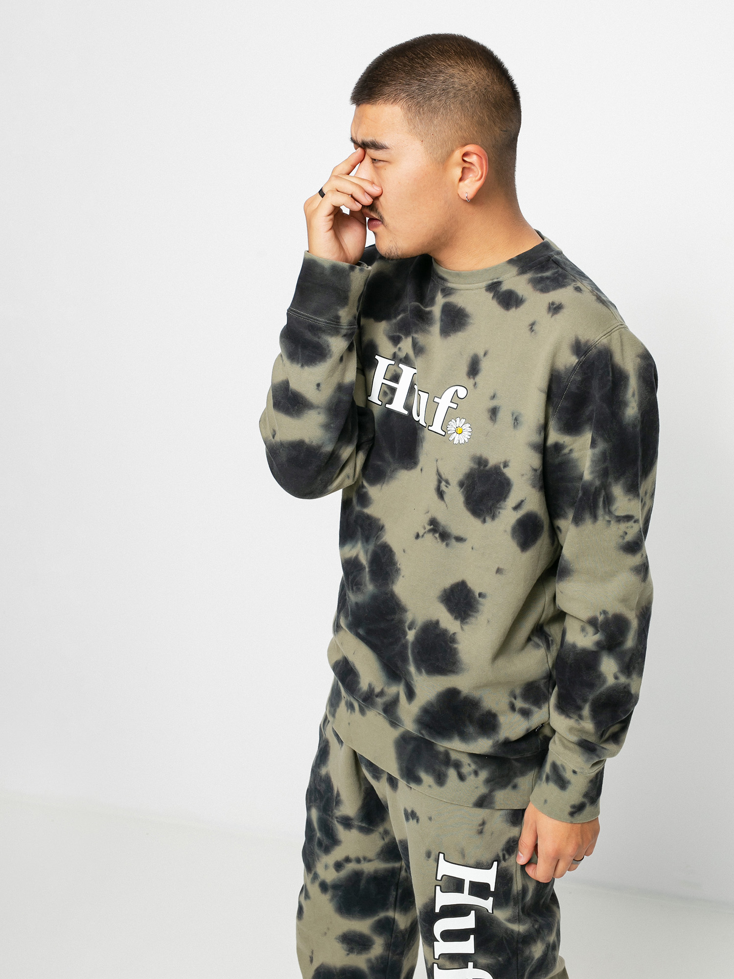 Mikina HUF In Bloom (olive)