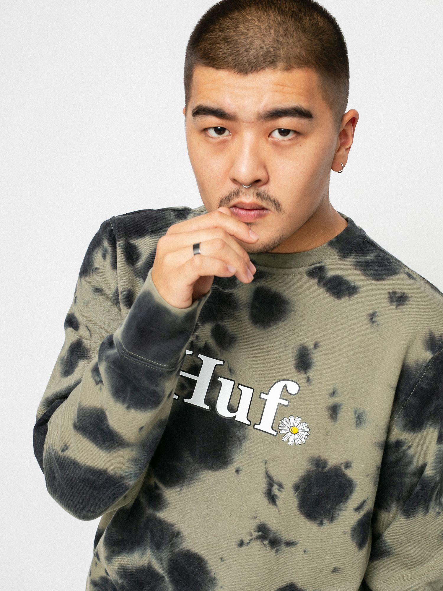 Mikina HUF In Bloom (olive)