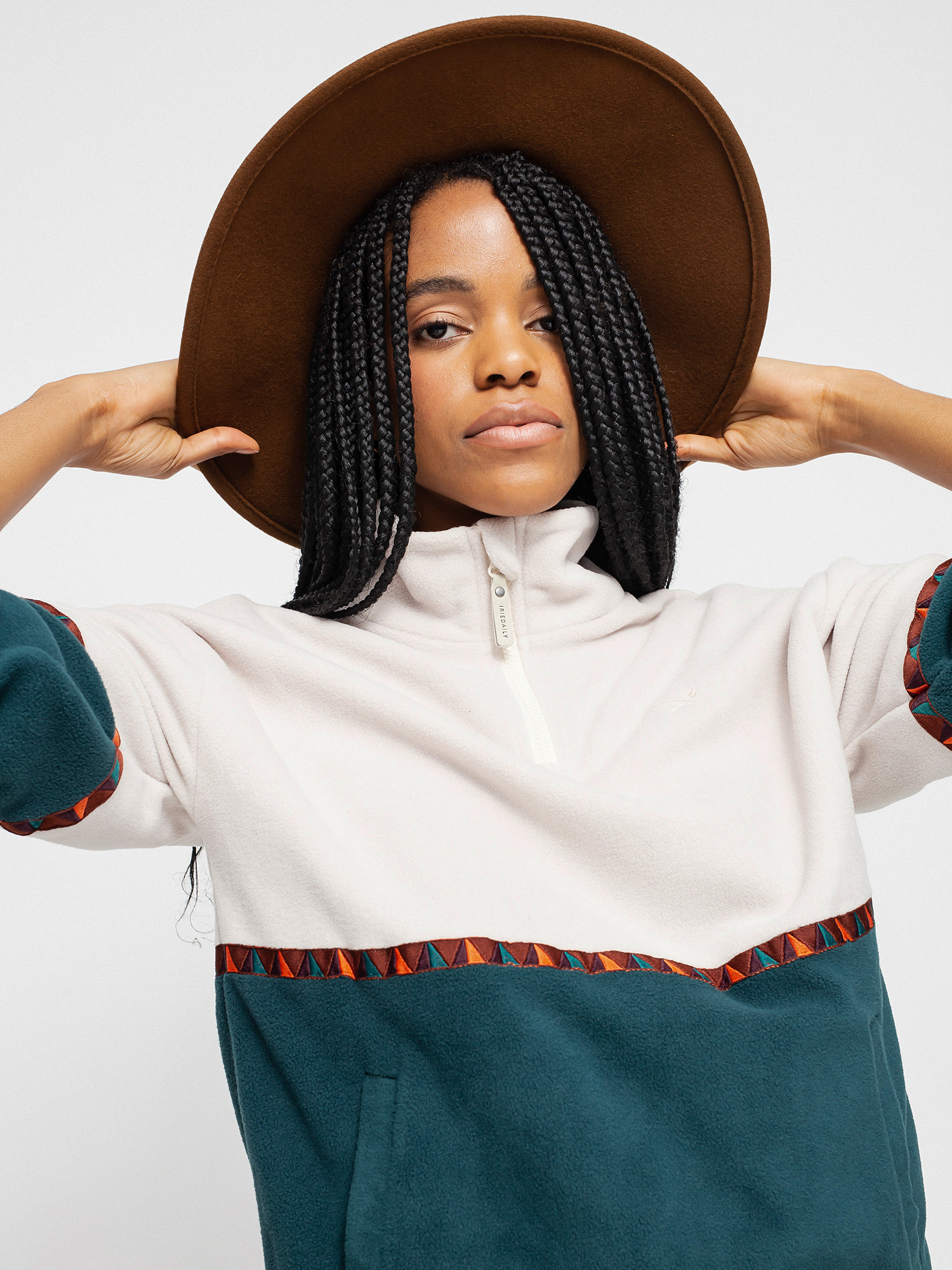 Dámský Fleecová mikina Iriedaily Holina Fleece Troyer (dark teal)