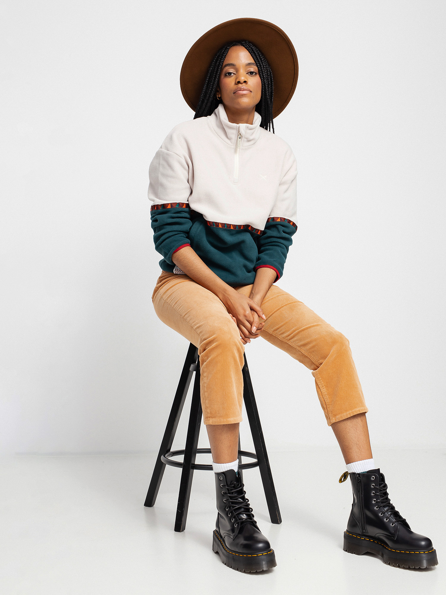 Dámský Fleecová mikina Iriedaily Holina Fleece Troyer (dark teal)